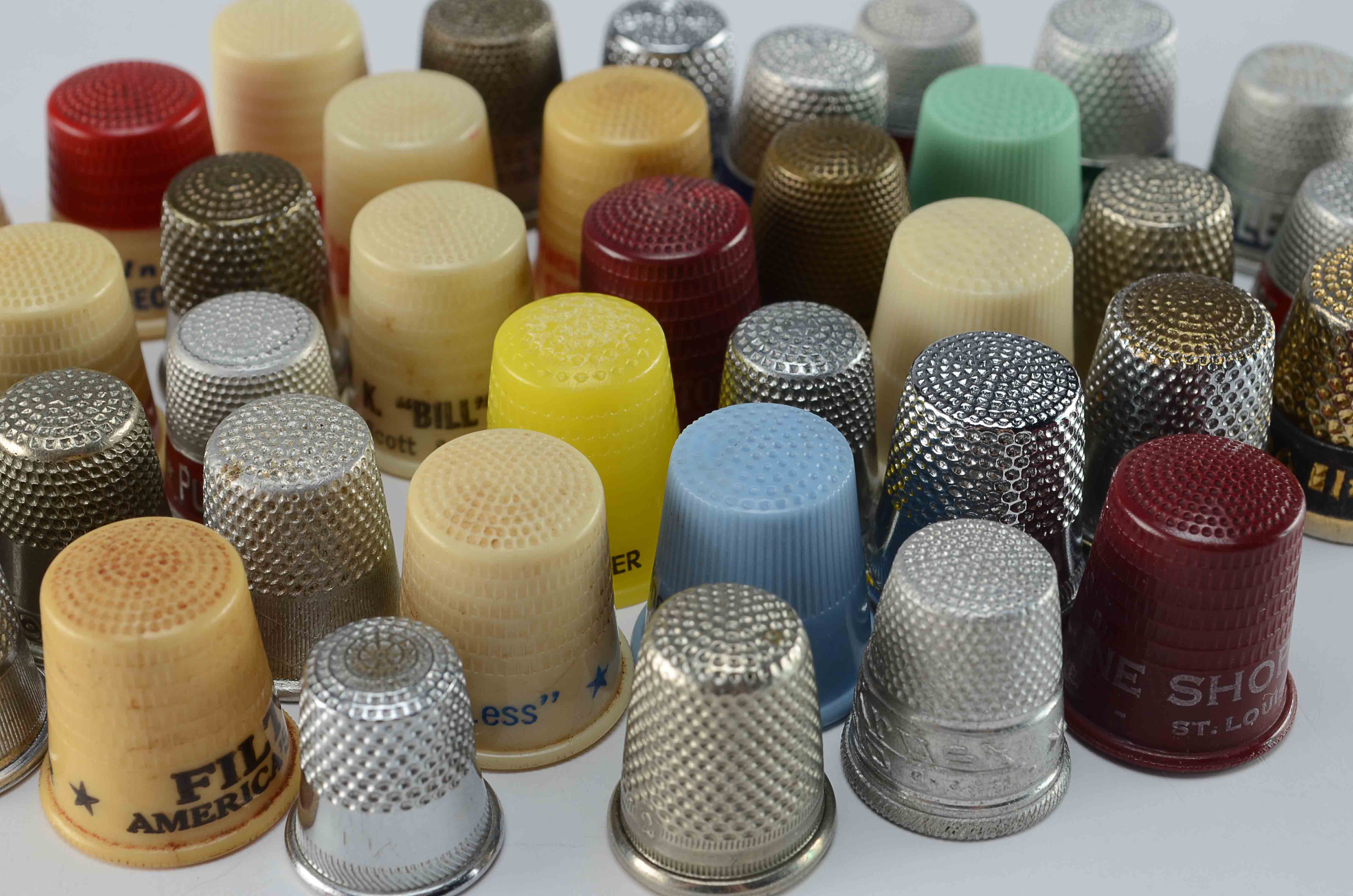 Large Lot of Mixed Vintage Thimbles