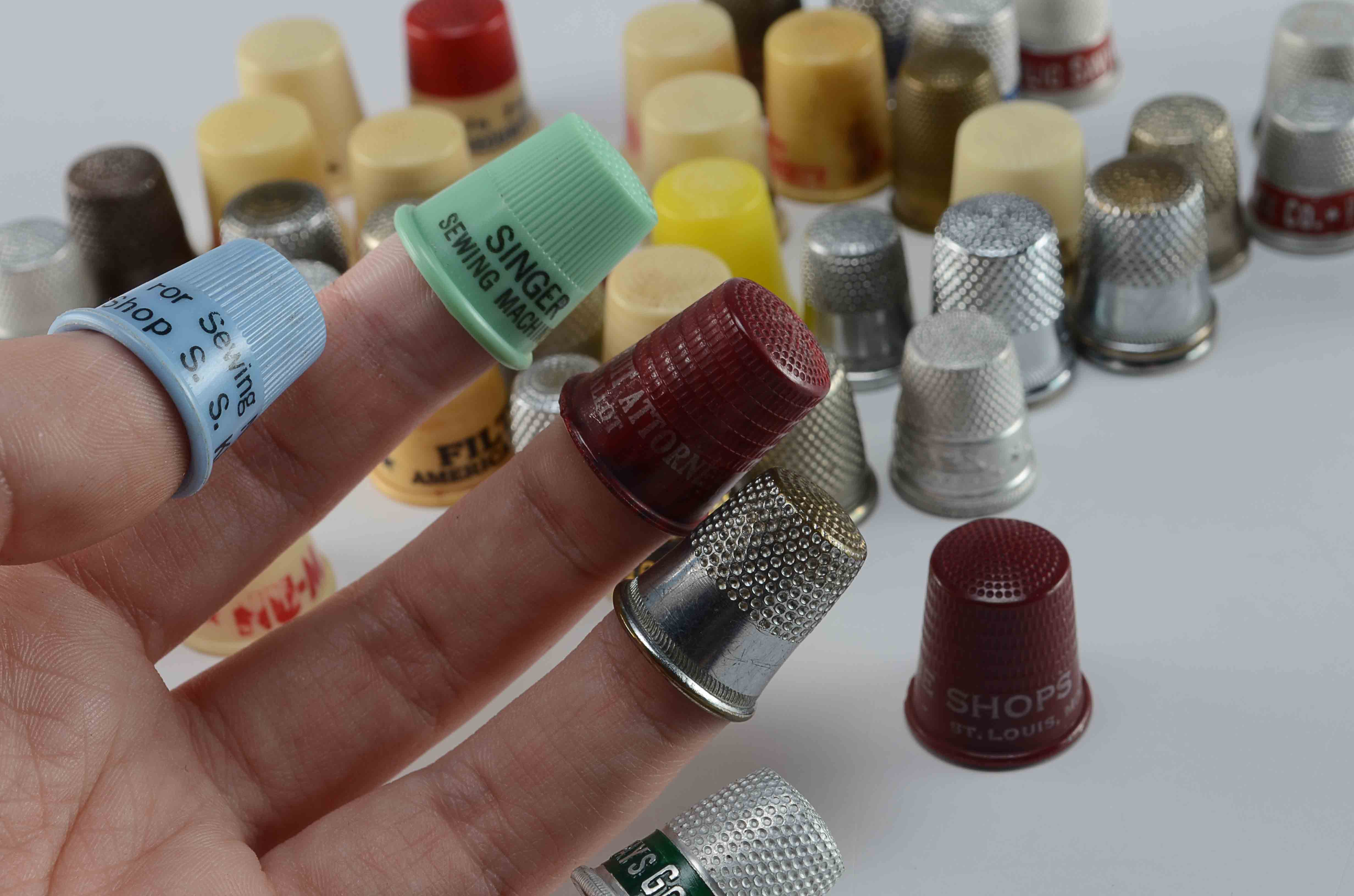 Large Lot of Mixed Vintage Thimbles