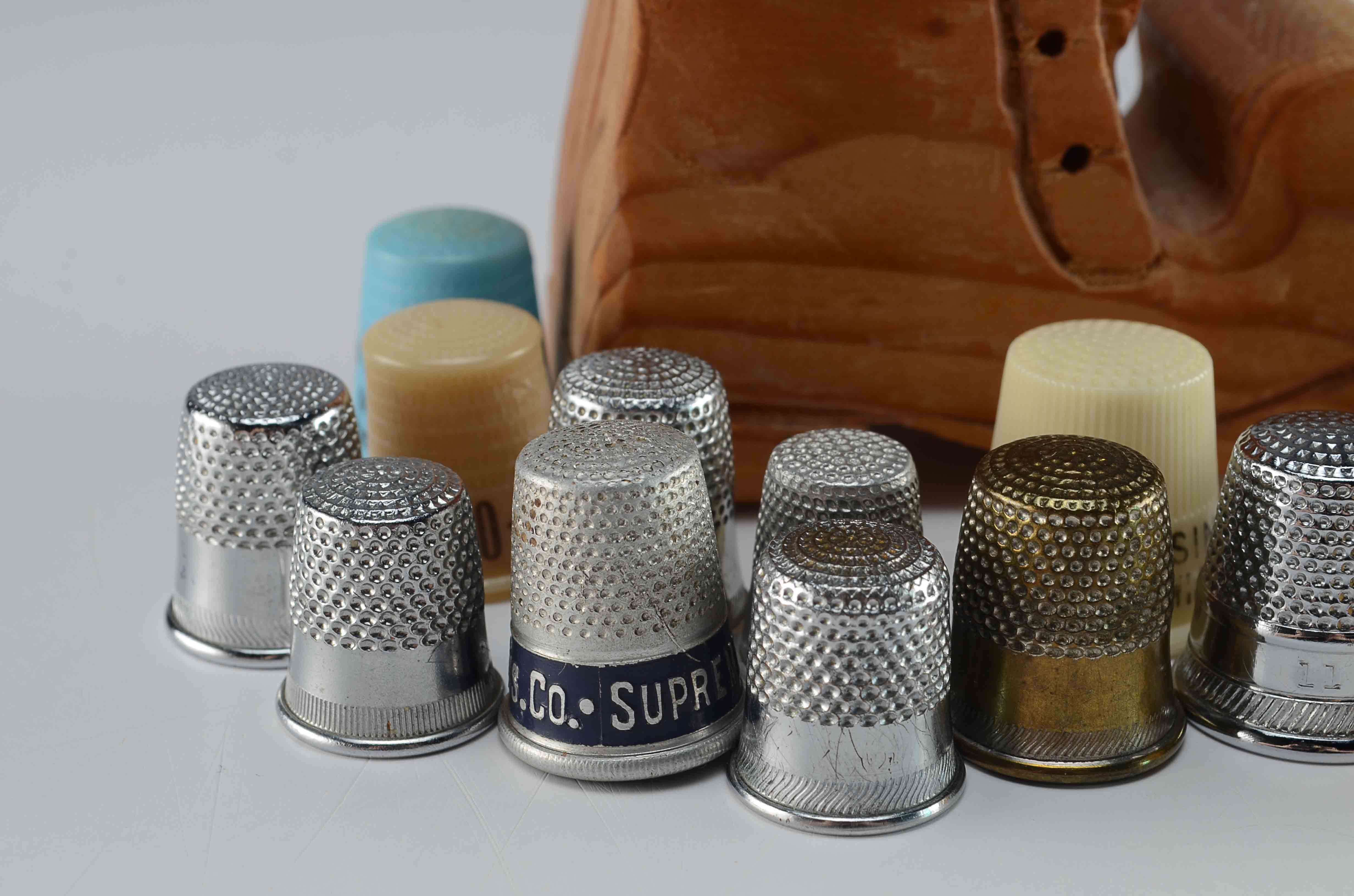 Lot of Vintage Advertising Thimbles