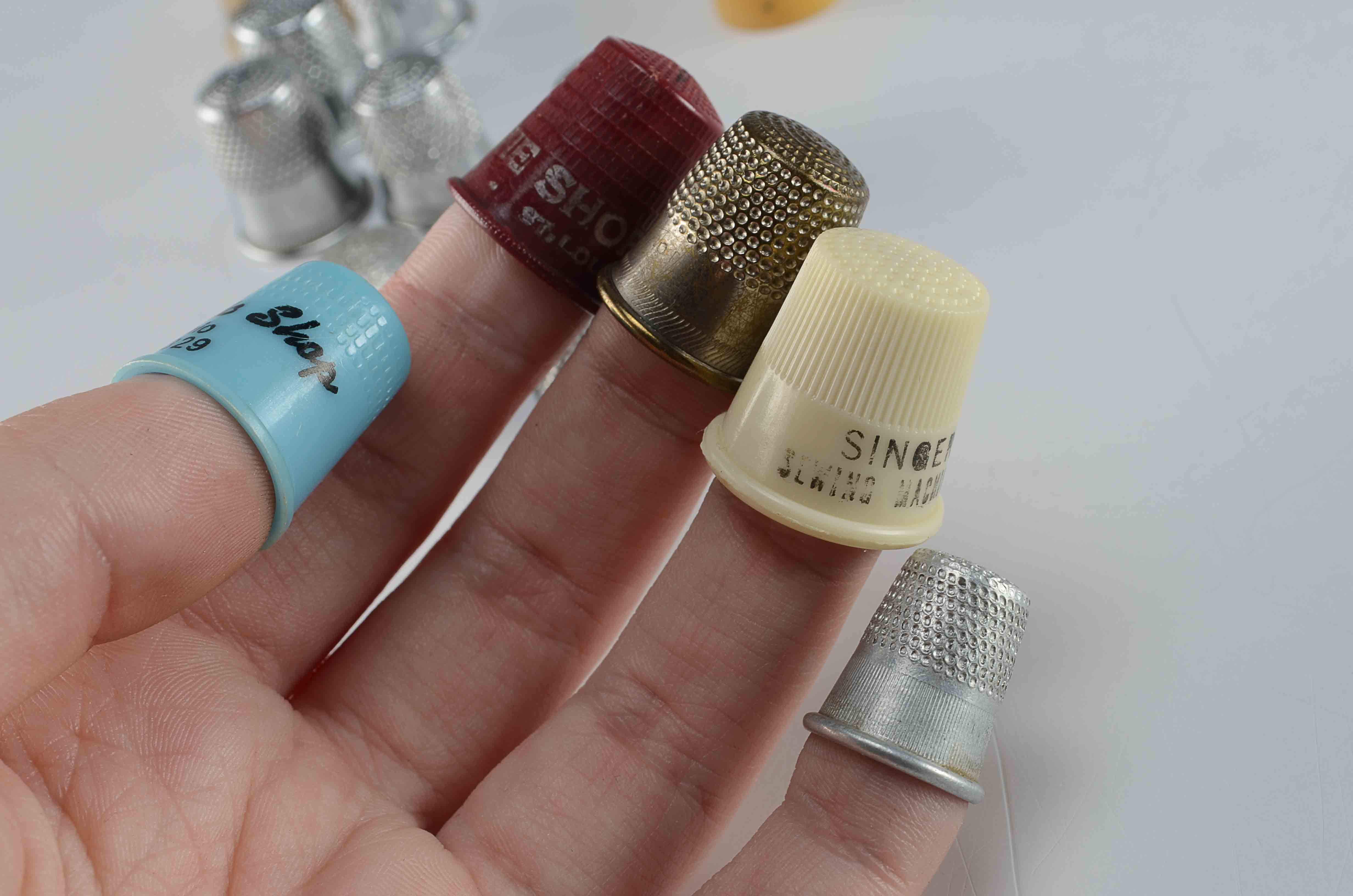 Lot of Vintage Advertising Thimbles