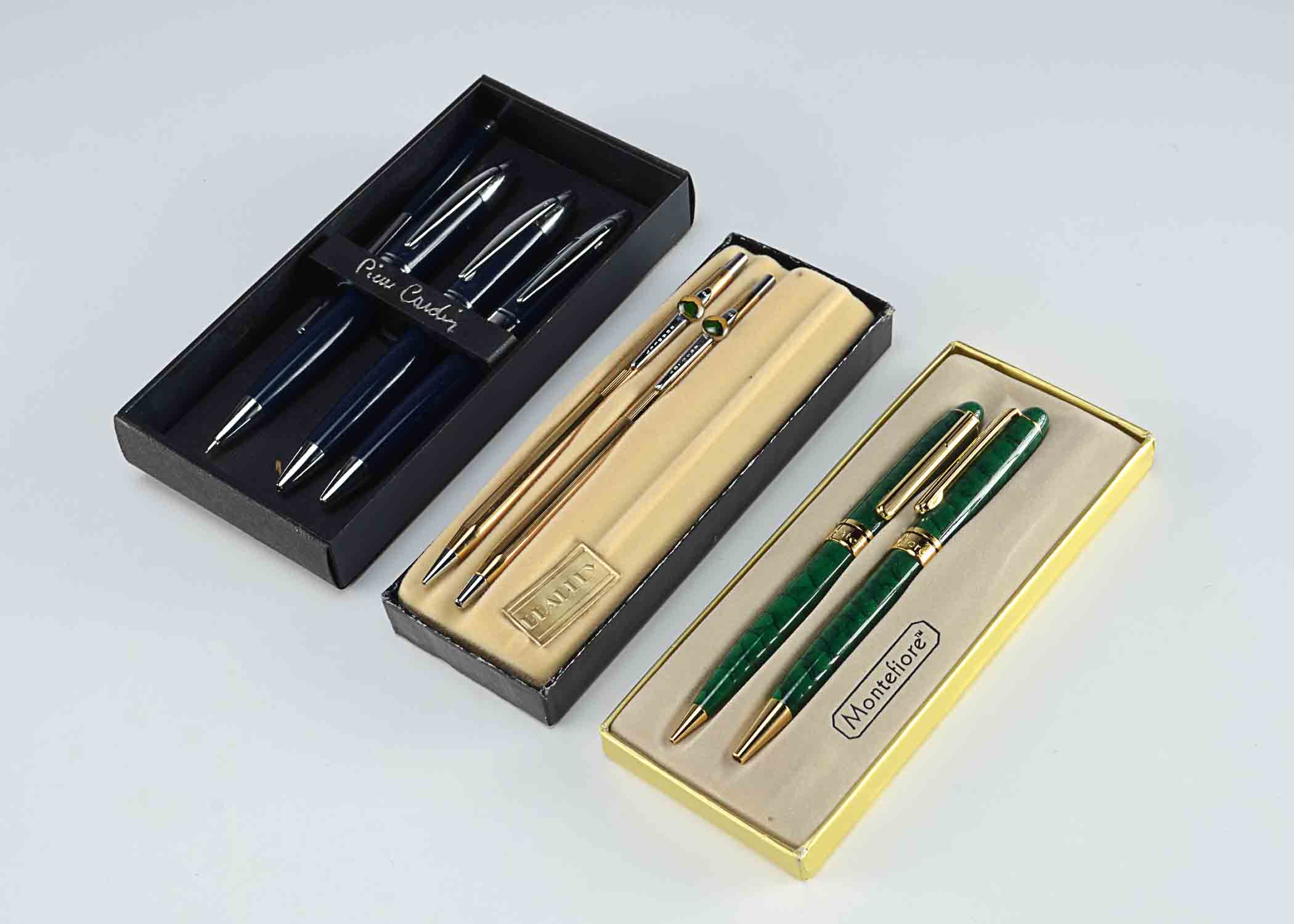 Trio of Pen & Pencil Desk Sets