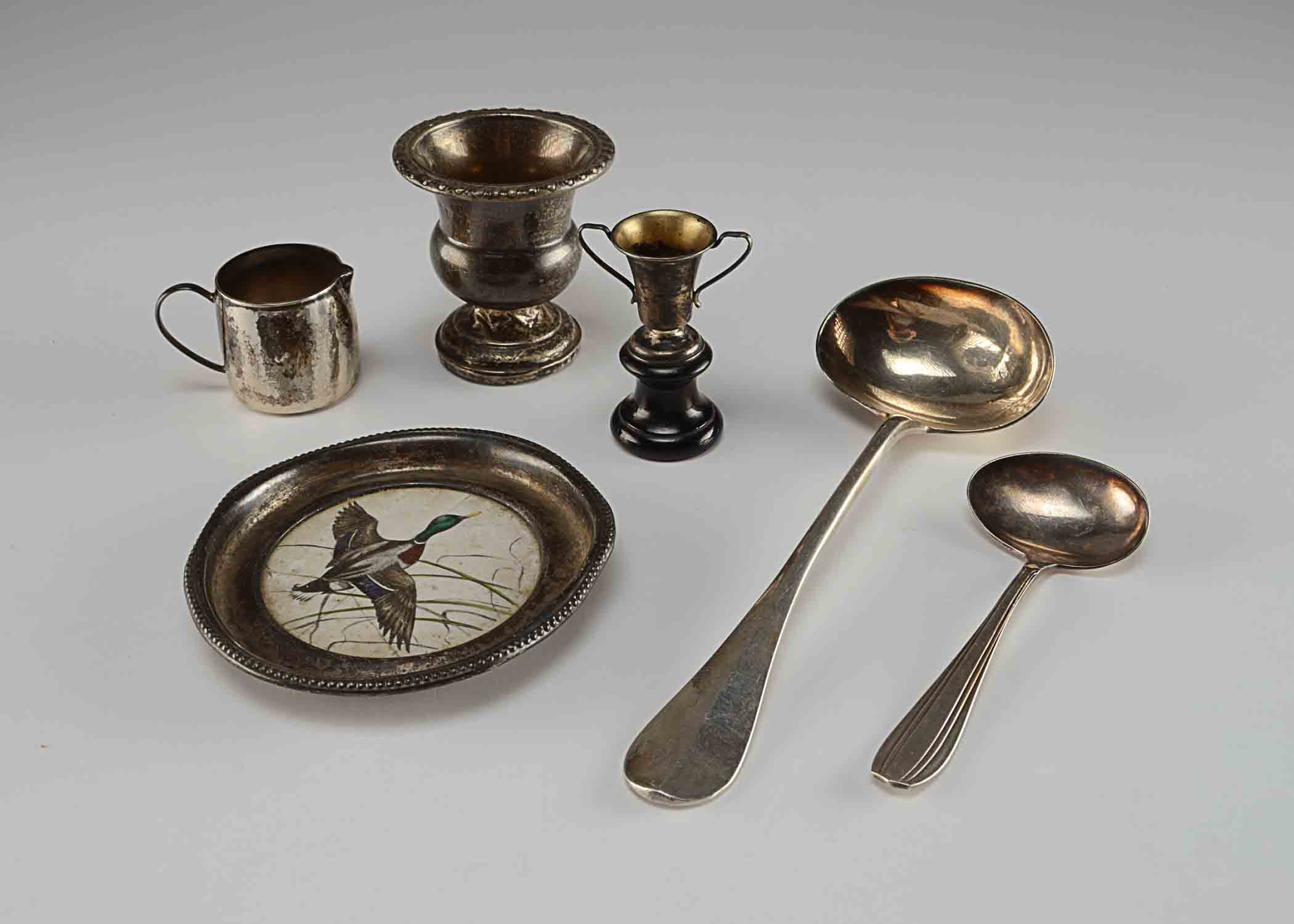 Weighted Sterling Silver & Small Silver Plate Lot