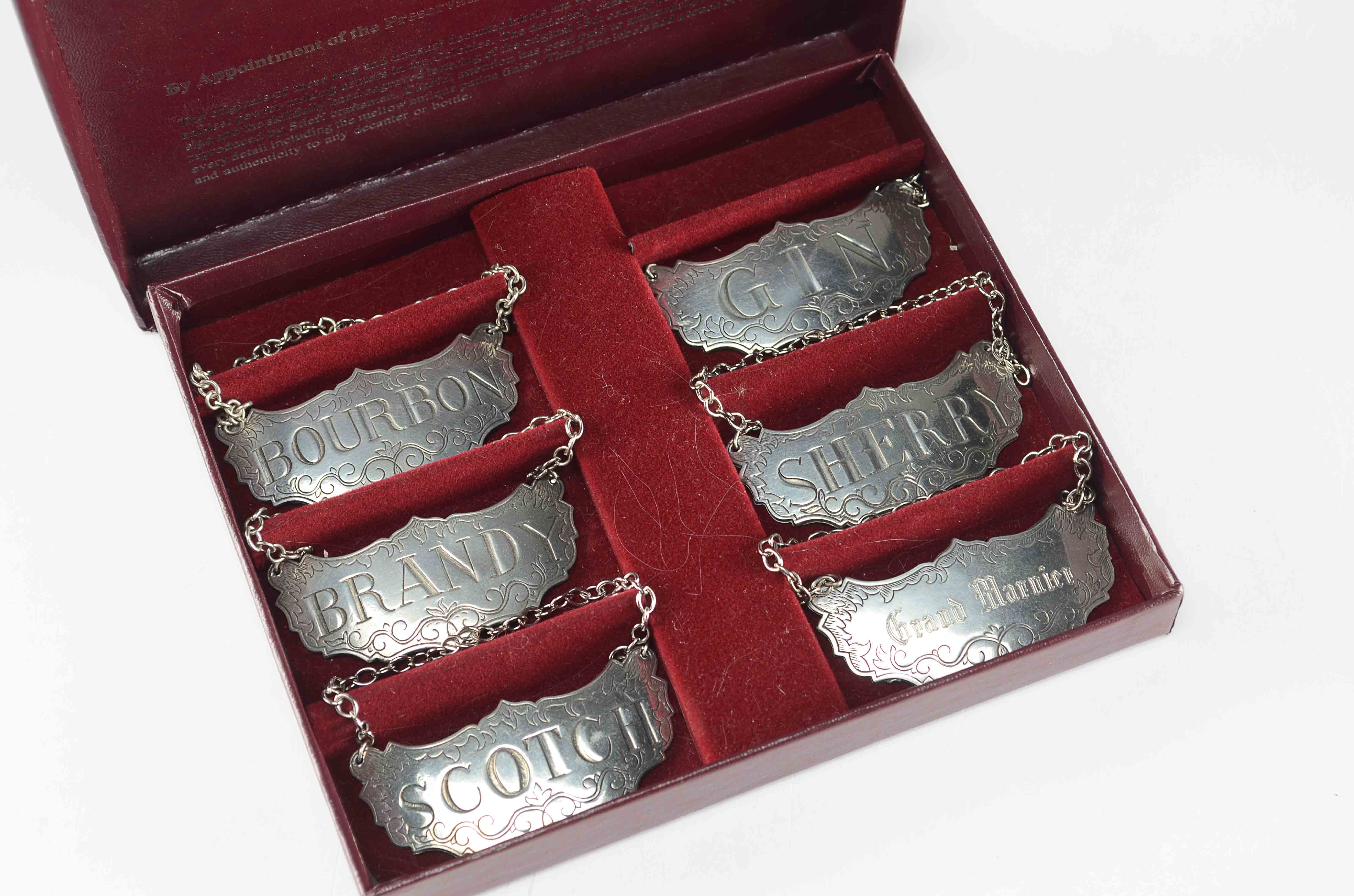 Stieff Pewter Decanter Labels