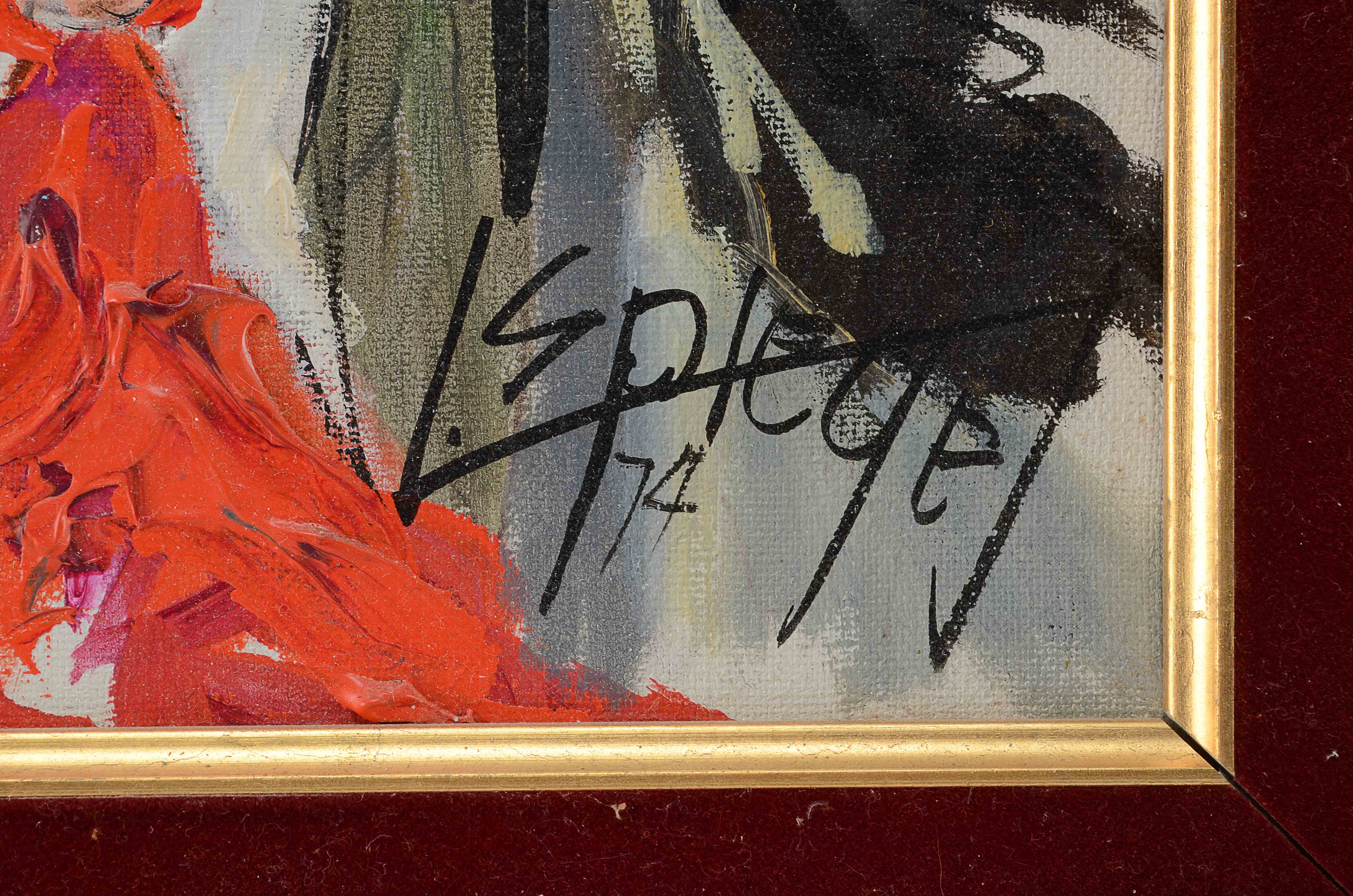 Original Louis Spiegel Oil on Canvas 