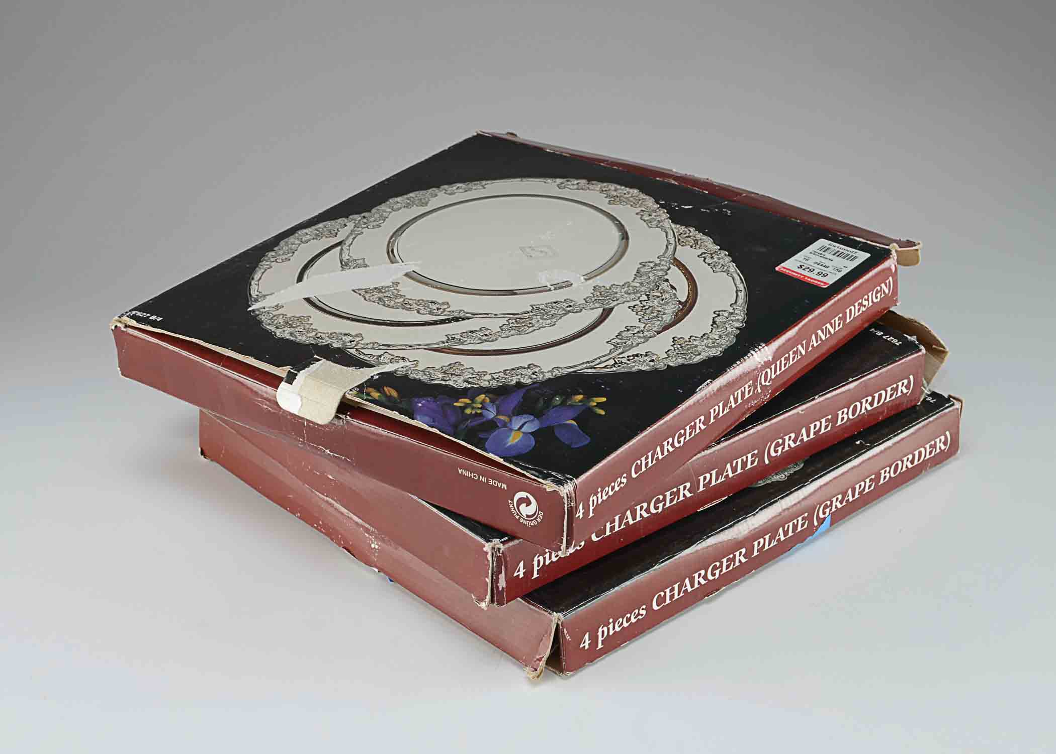 Set of 12 Gold Tone Charger Plates