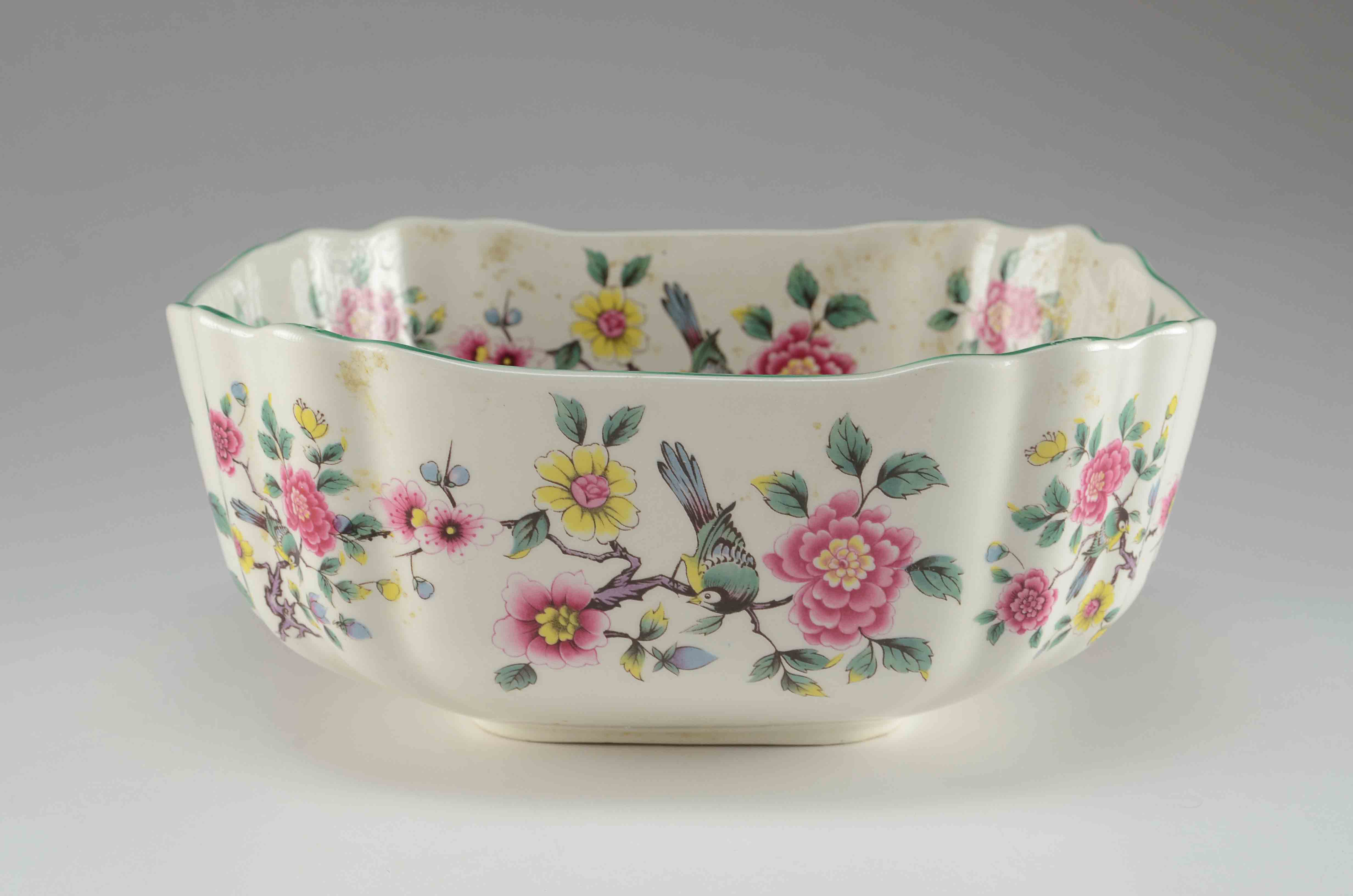 Old Foley Chinese Rose Salad Serving Bowl +
