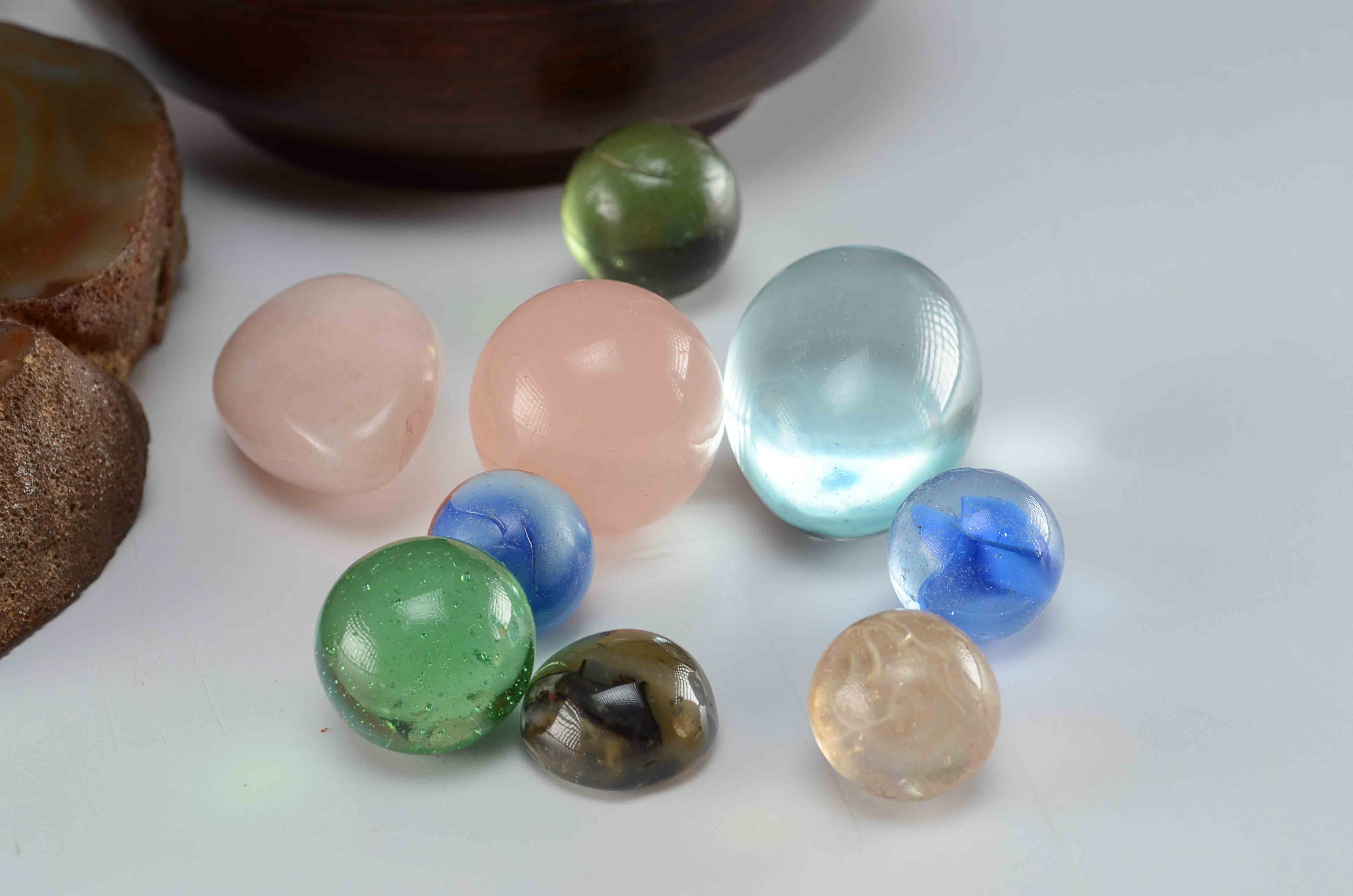 Decorative Mineral Collection w/ Rosewood Trinket