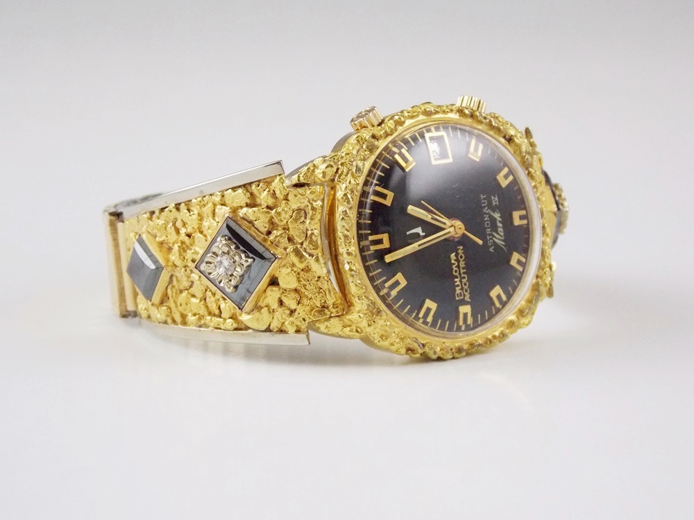 One Of A Kind Gents Gold Nugget Watch
