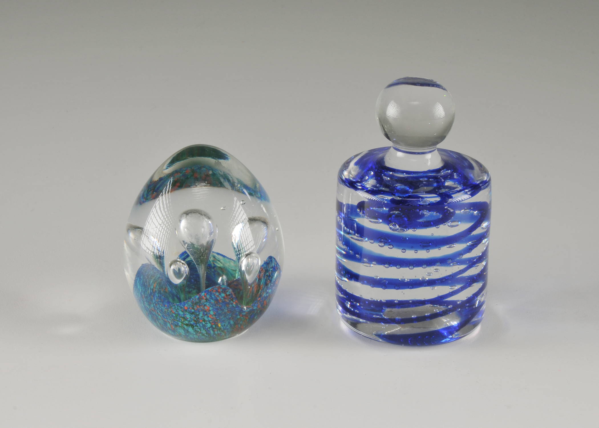 2 Art Glass Paperweights