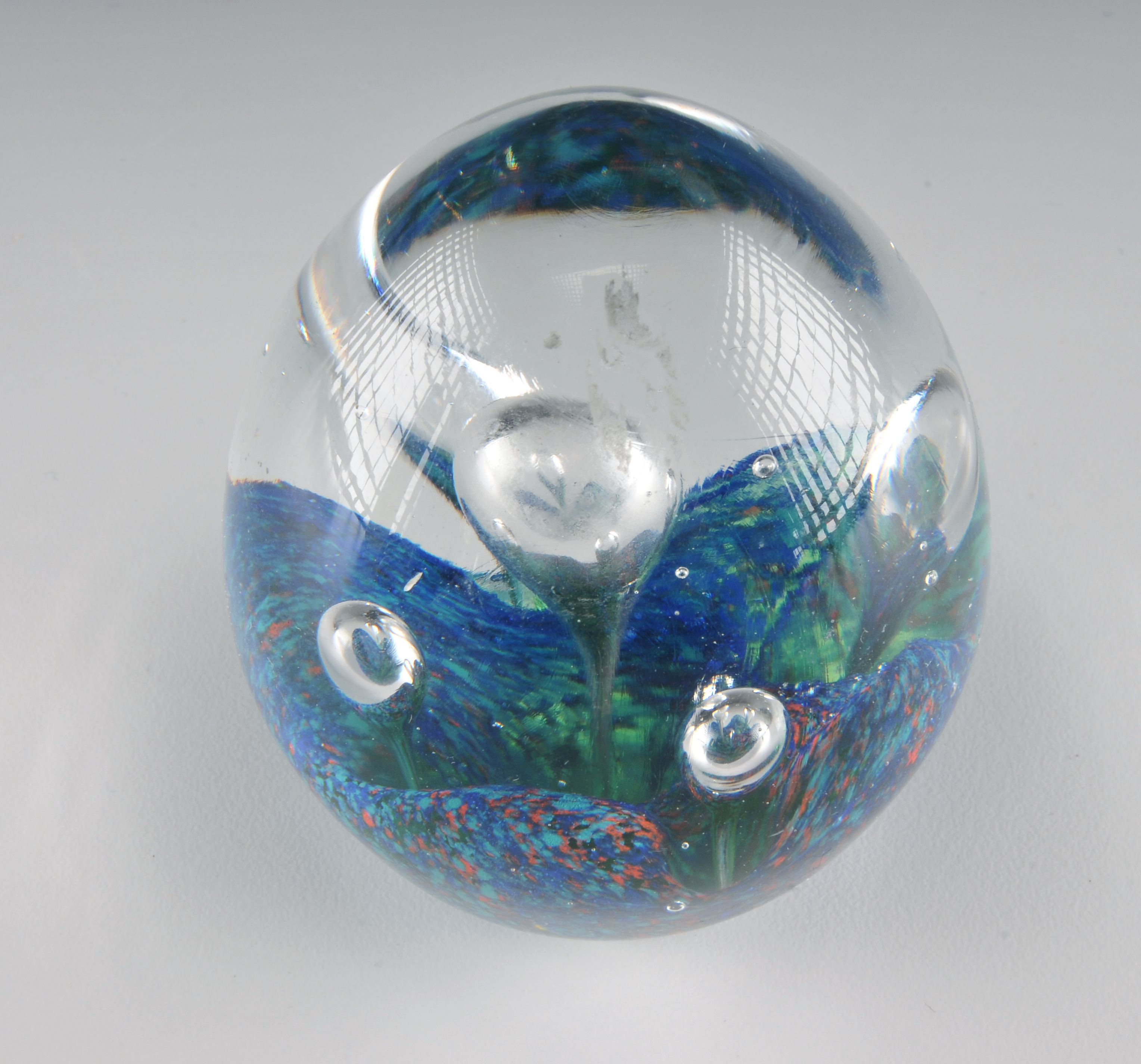 2 Art Glass Paperweights