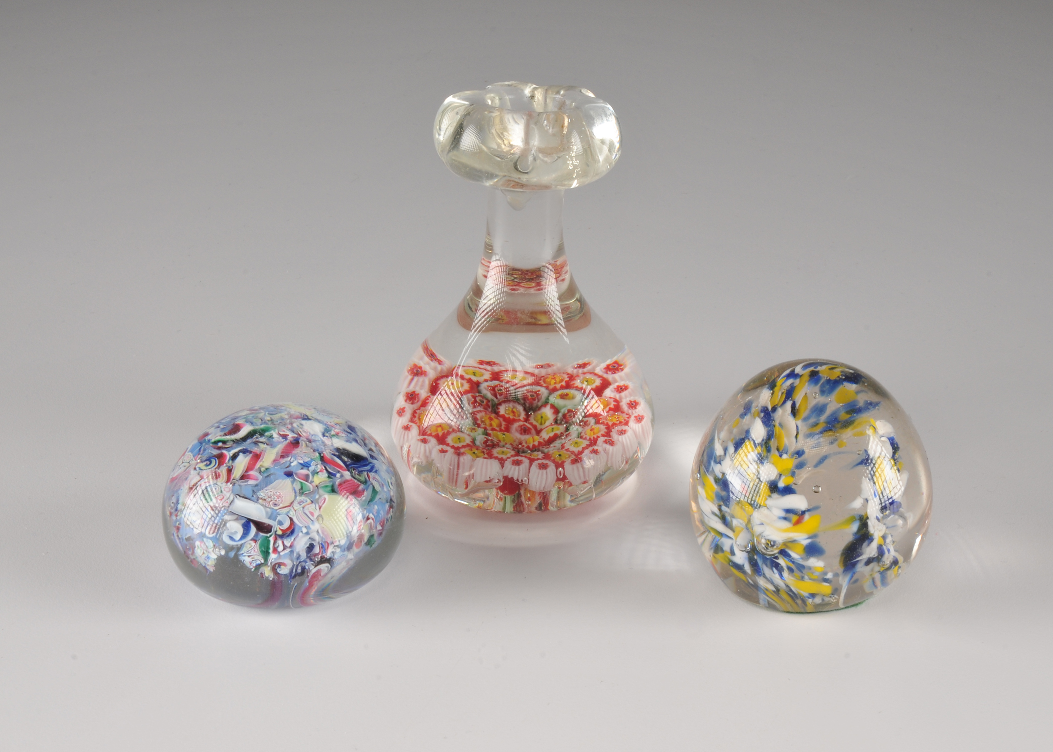 Trio of Colorful Paperweights