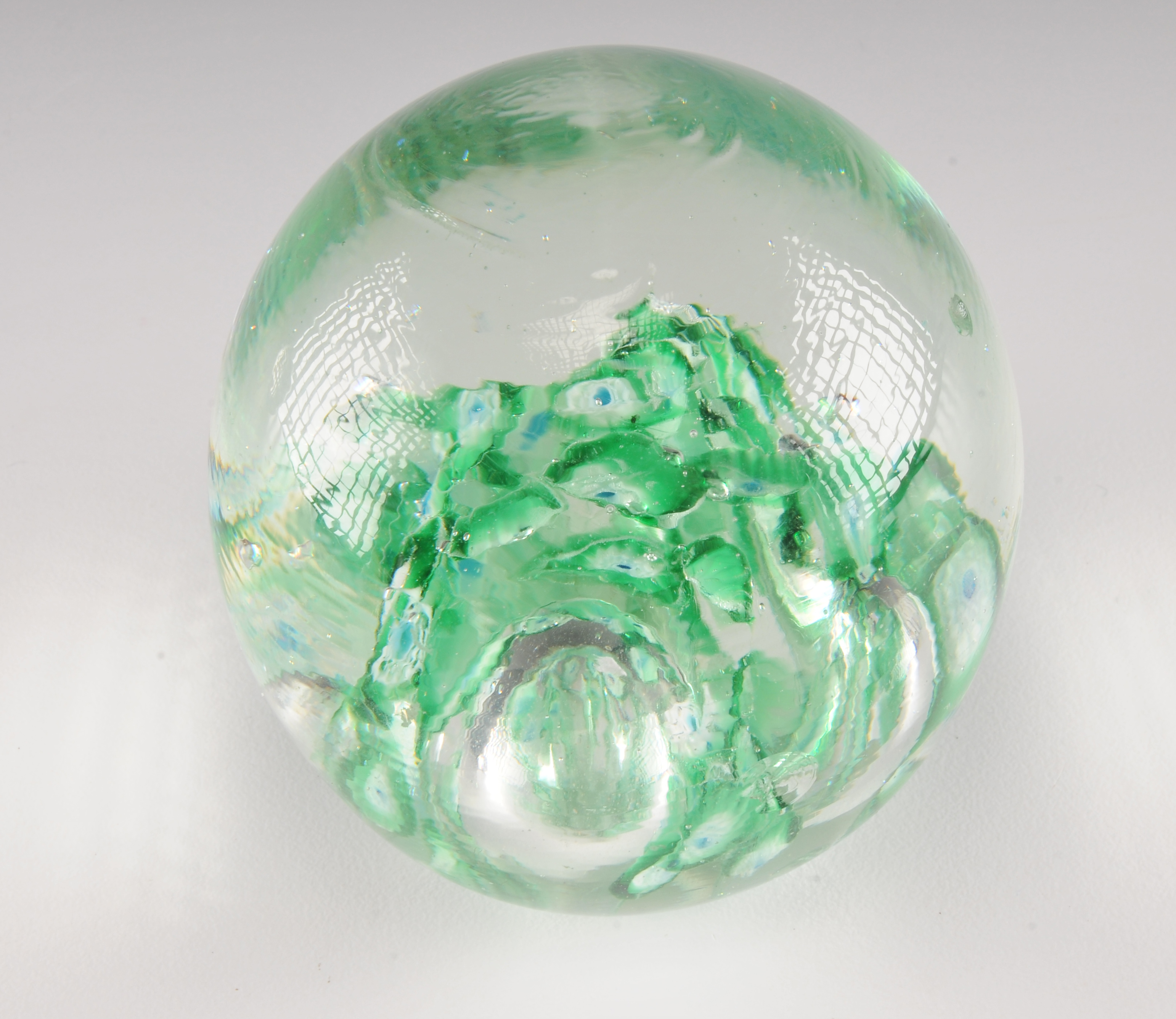 Two Colorful Art Glass Paperweights