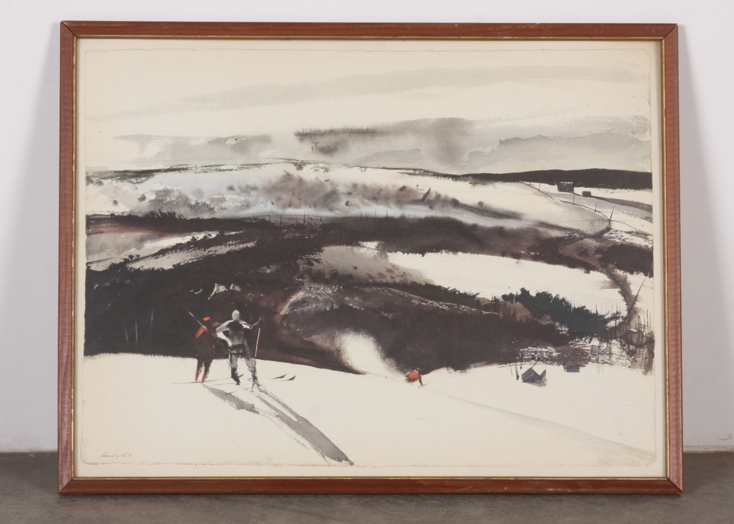 Photo Offset Lithography Ski Themed Print