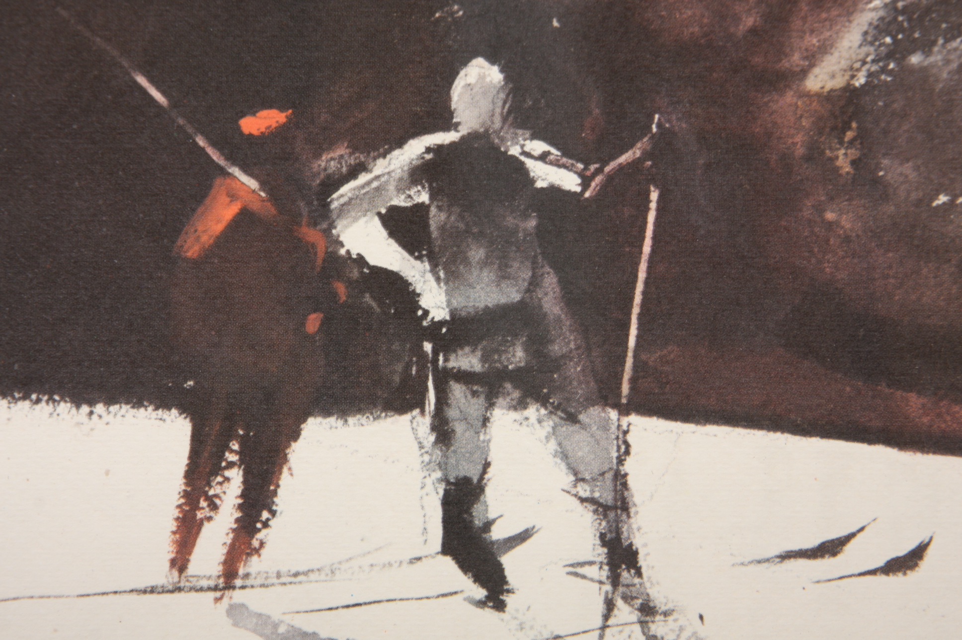 Photo Offset Lithography Ski Themed Print