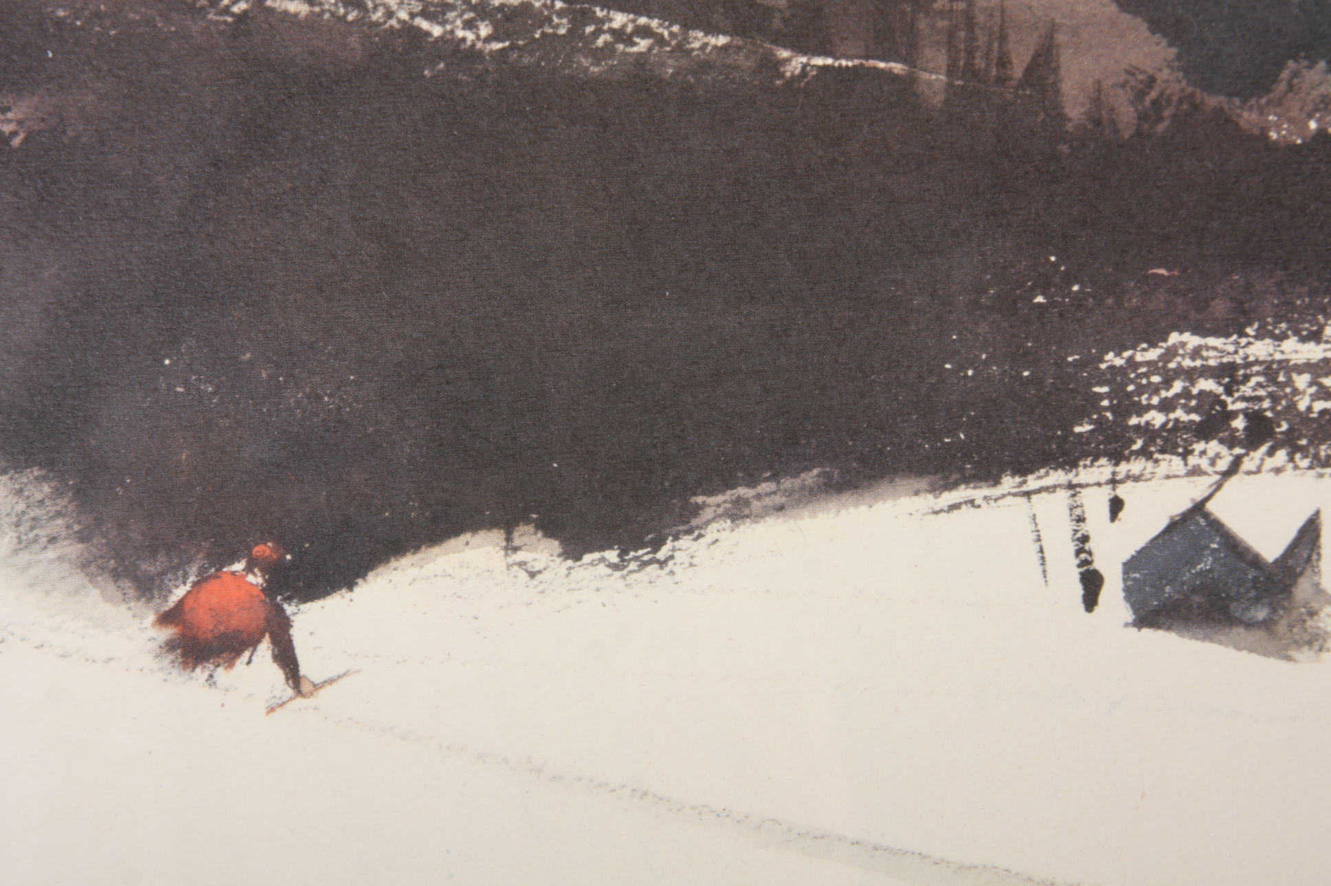 Photo Offset Lithography Ski Themed Print