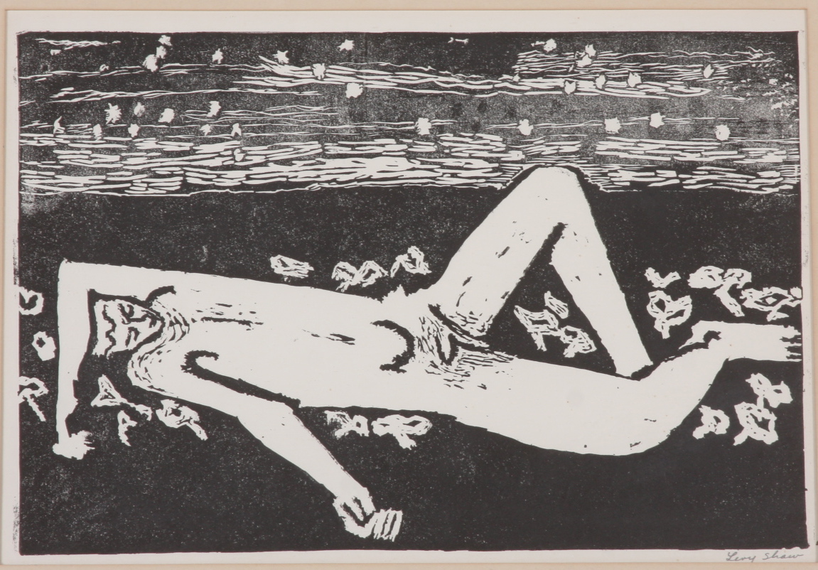 Original Evelyn Levy Shaw Relief Print