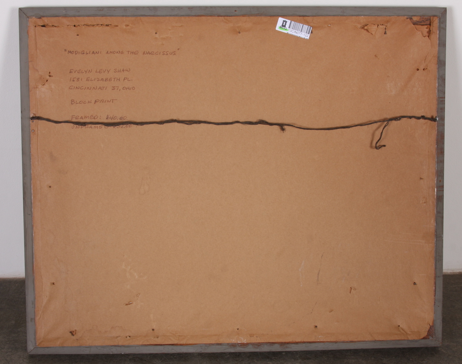 Original Evelyn Levy Shaw Relief Print