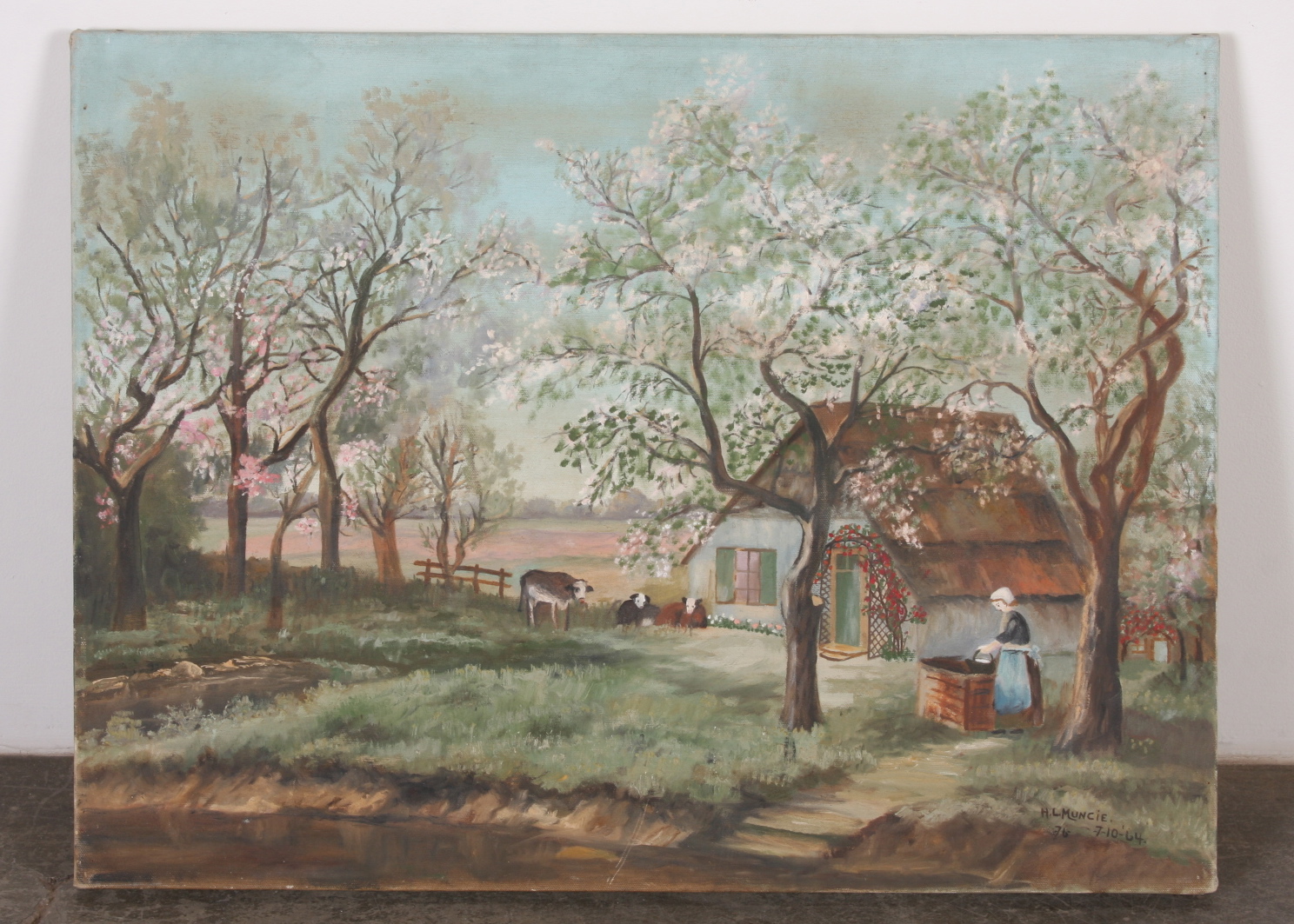 Original H.L. Muncie Oil on Canvas Painting