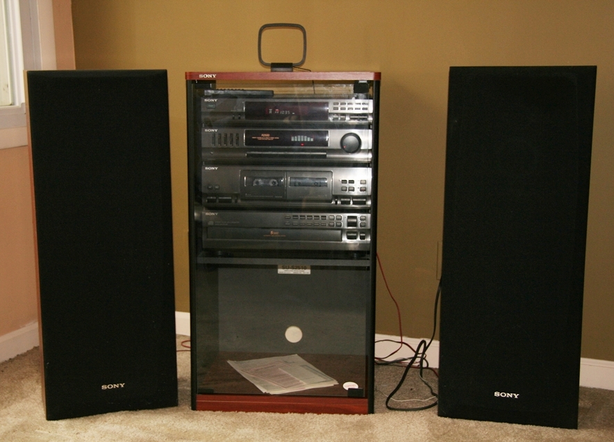 Sony Stereo System with Cabinet