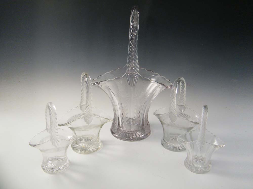 Vintage Pressed Glass Baskets