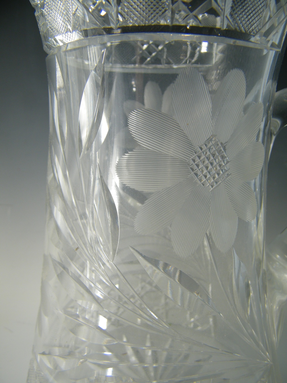 Vintage Etched Glass Pitchers and Vase