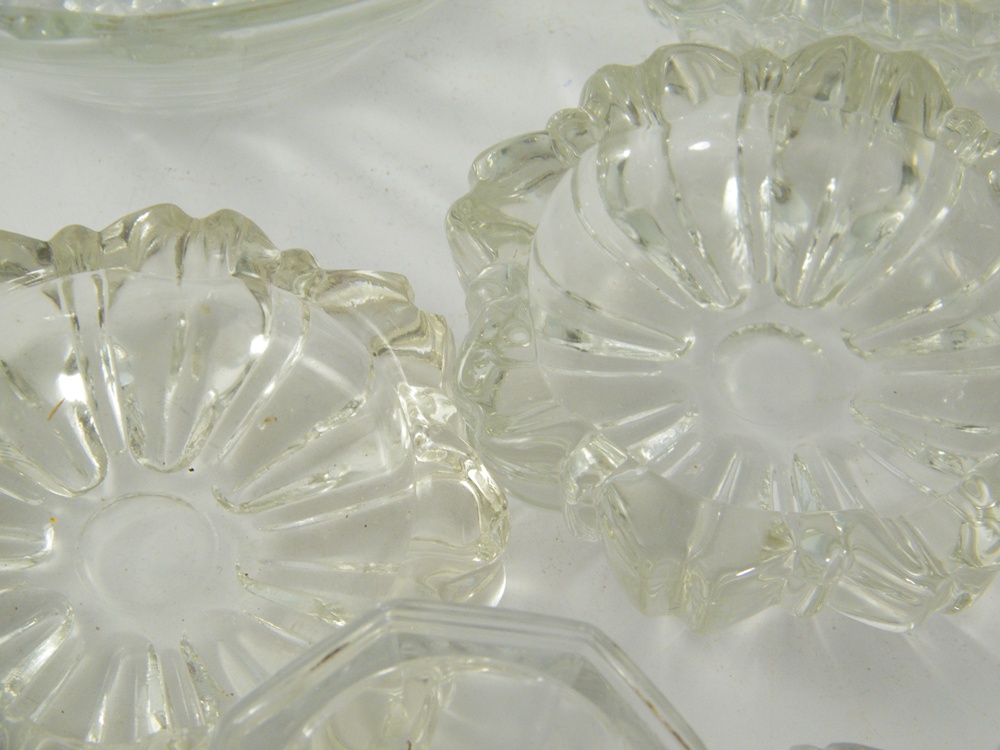 Vintage Salt Cellars and Depression Lattice Bowl