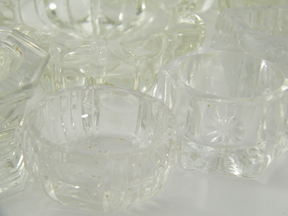Vintage Salt Cellars and Depression Lattice Bowl
