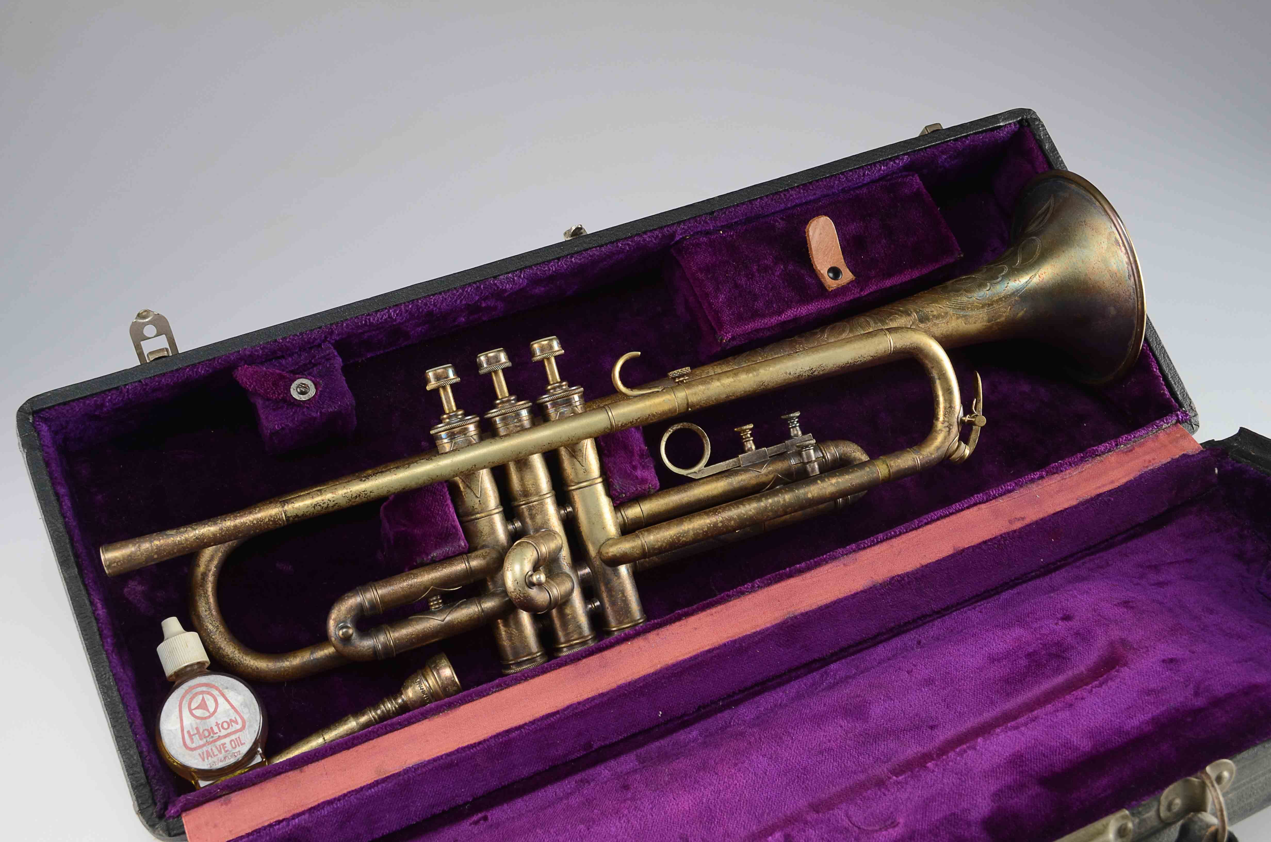 C. 1920's Frank Holton and Co. Brass Trumpet, Llewellyn model.