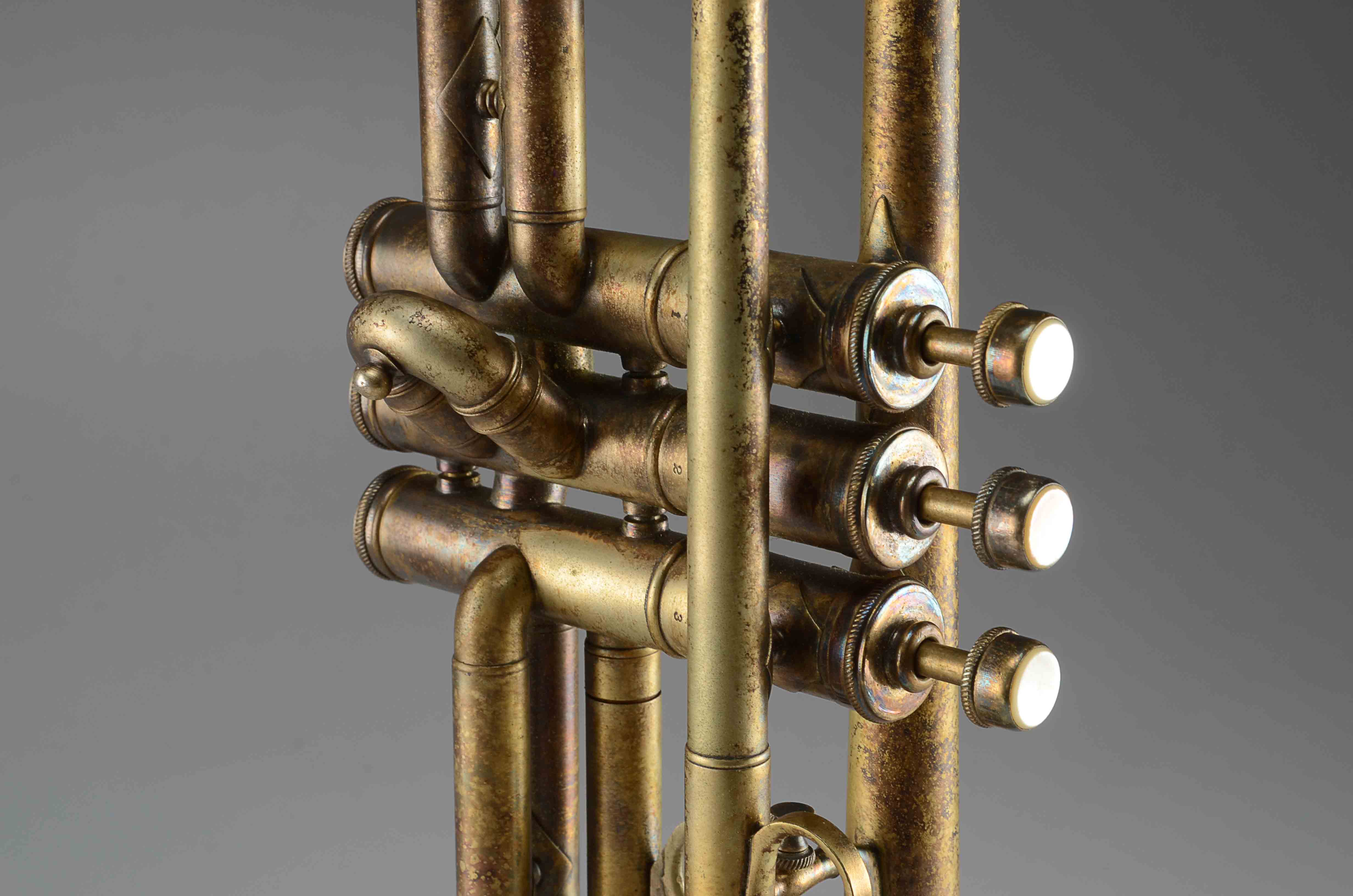 C. 1920's Frank Holton and Co. Brass Trumpet, Llewellyn model.