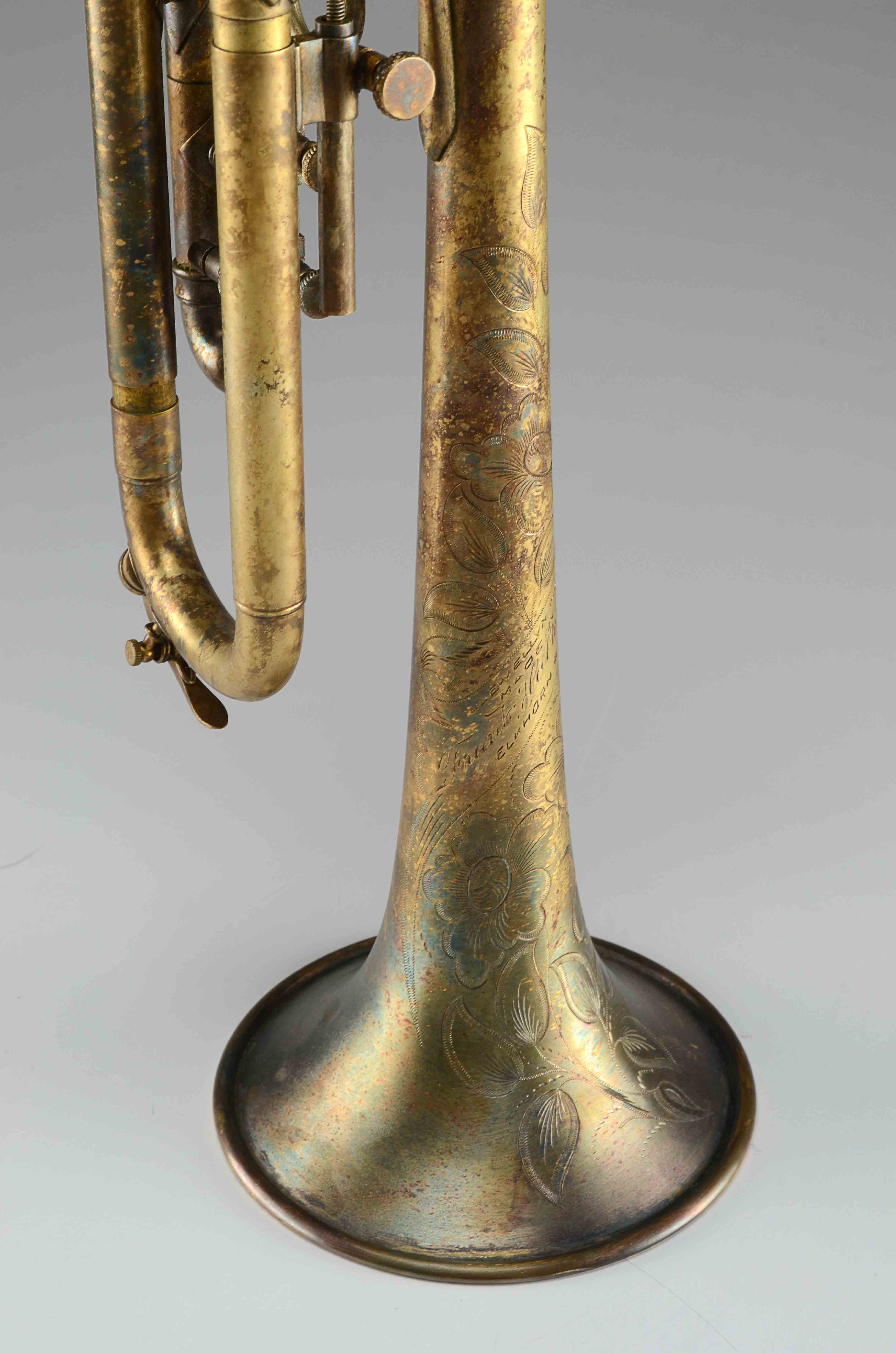 C. 1920's Frank Holton and Co. Brass Trumpet, Llewellyn model.