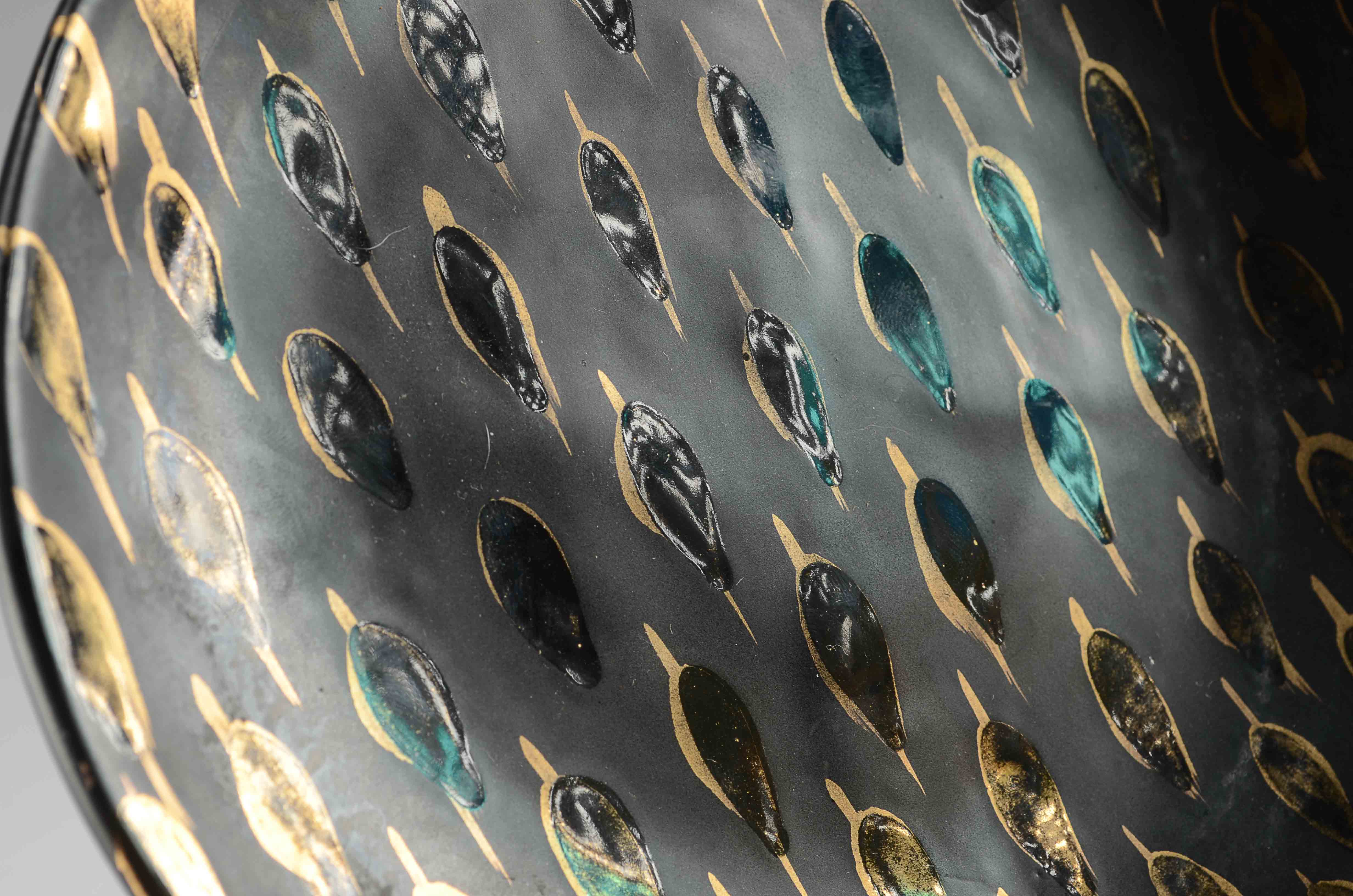 Mod Hand Painted Ceramic Tray