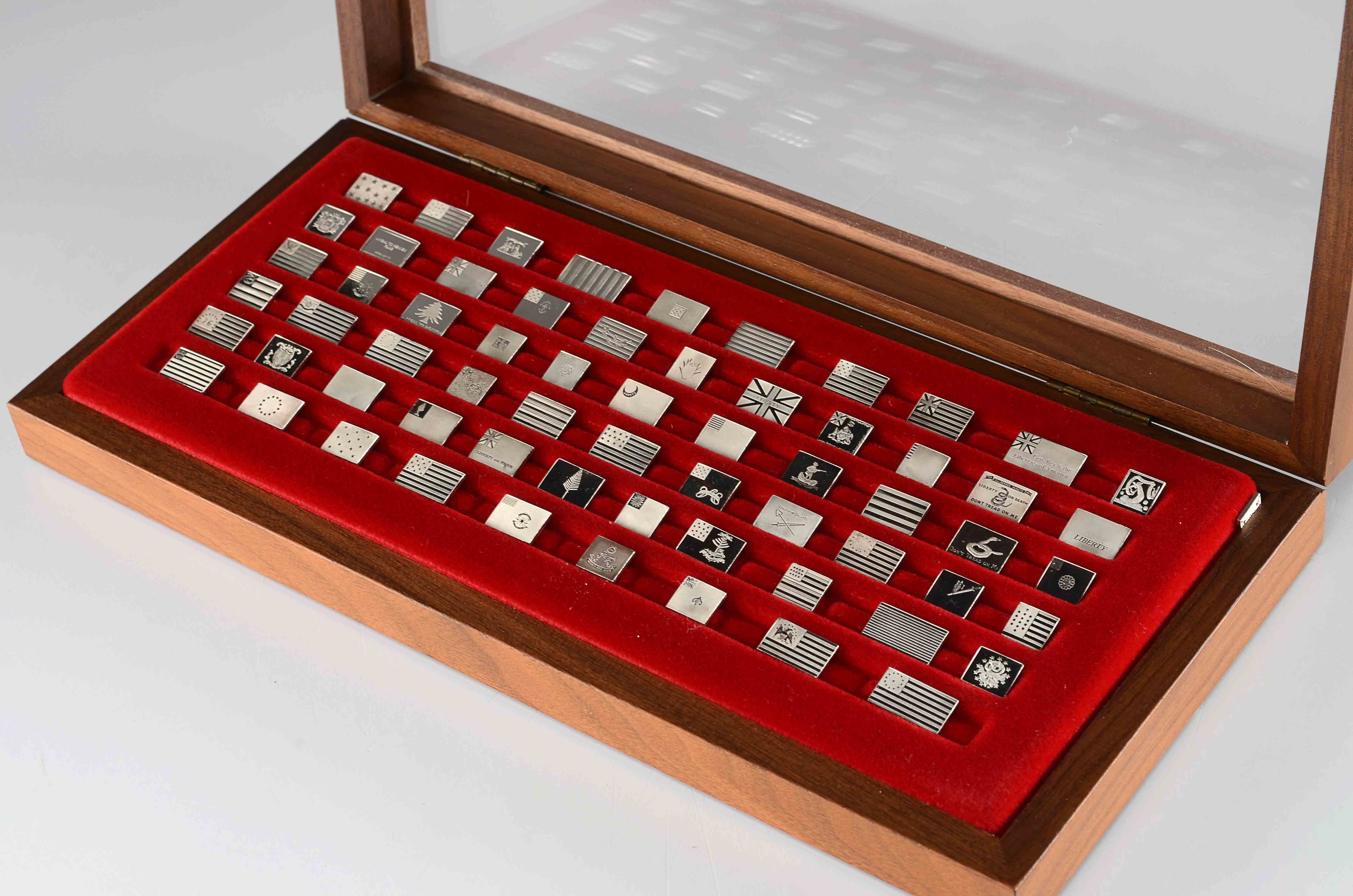 Sterling Silver Revolutionary Flag Replica Display