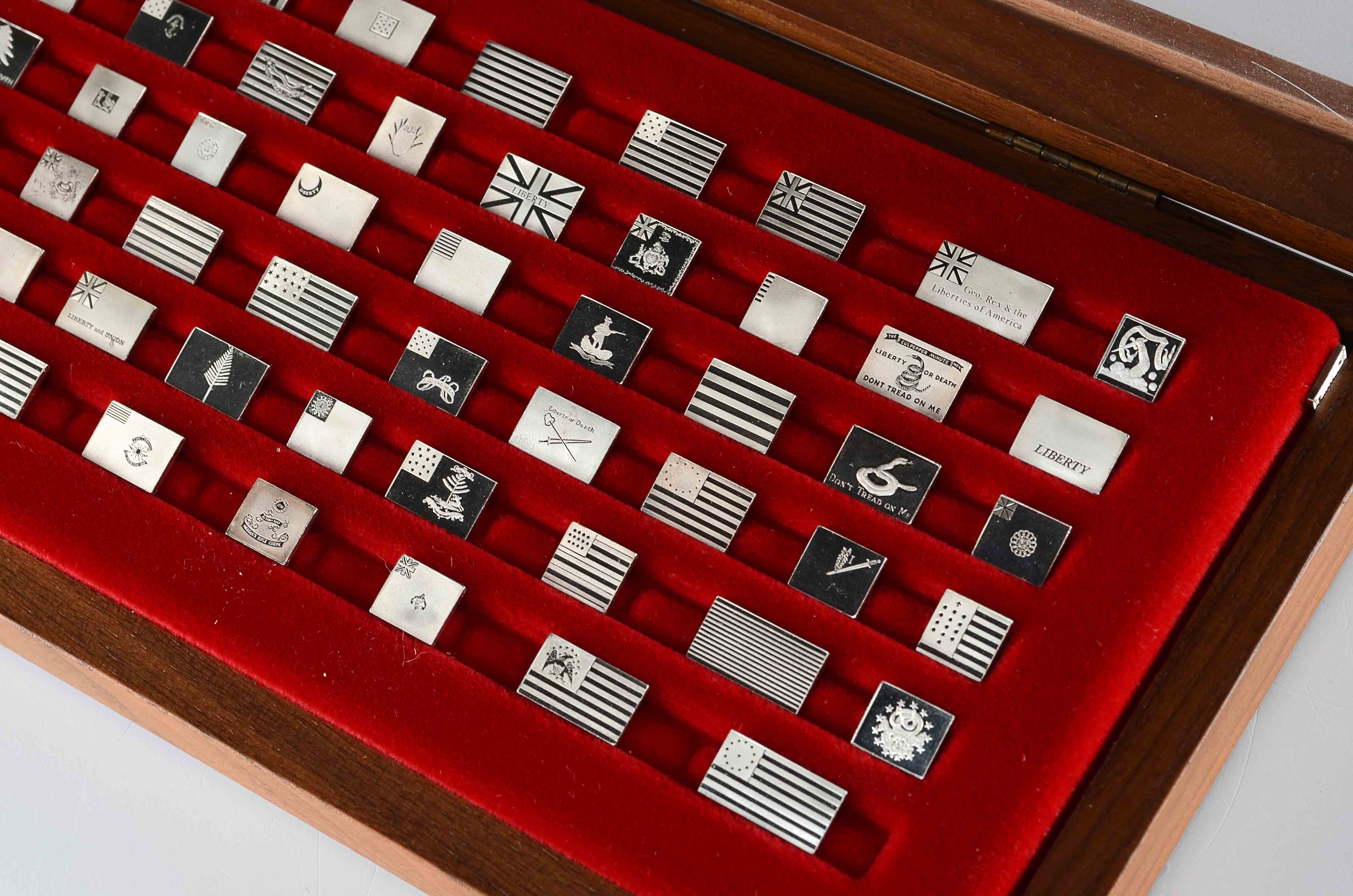 Sterling Silver Revolutionary Flag Replica Display