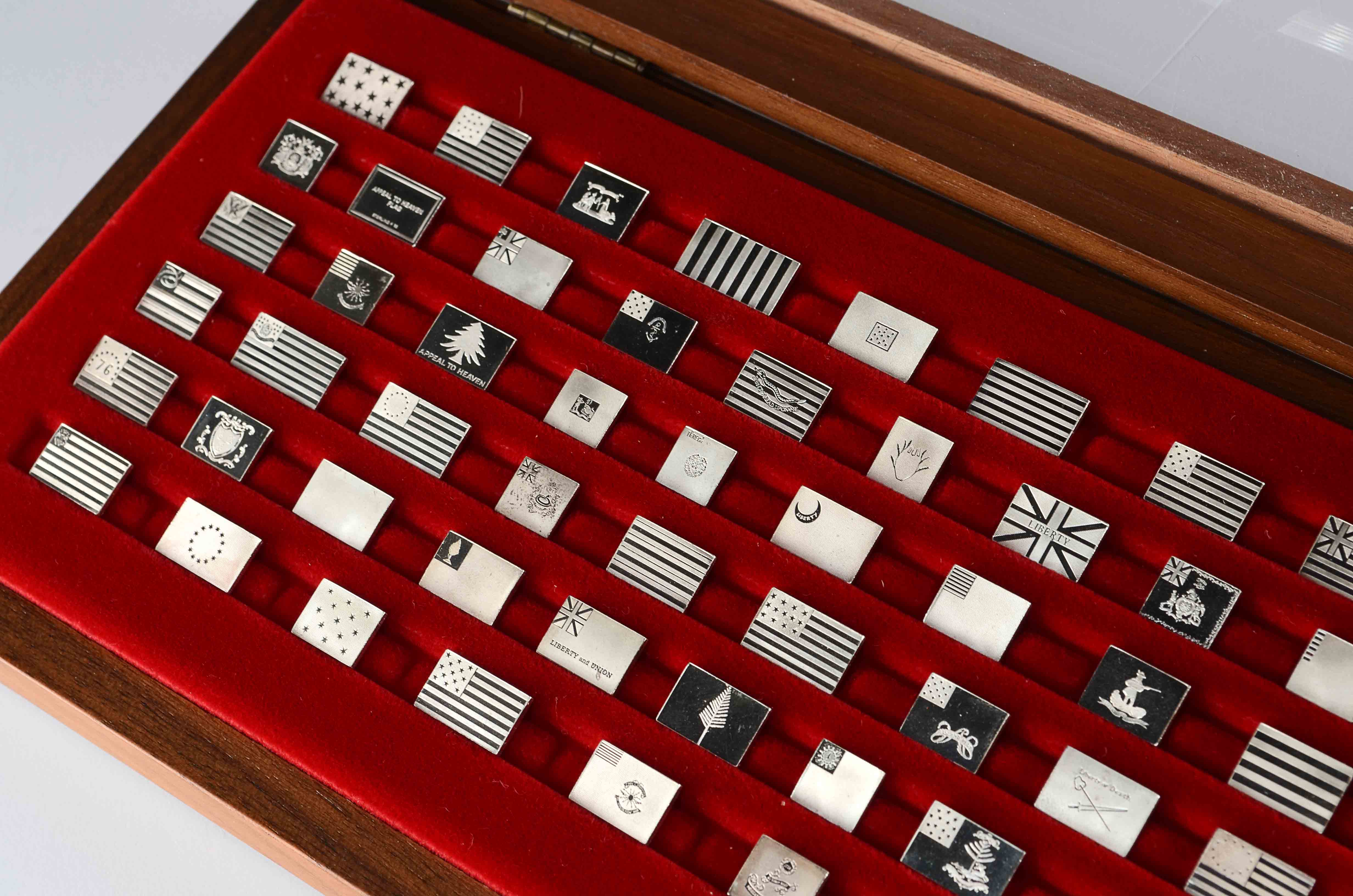 Sterling Silver Revolutionary Flag Replica Display