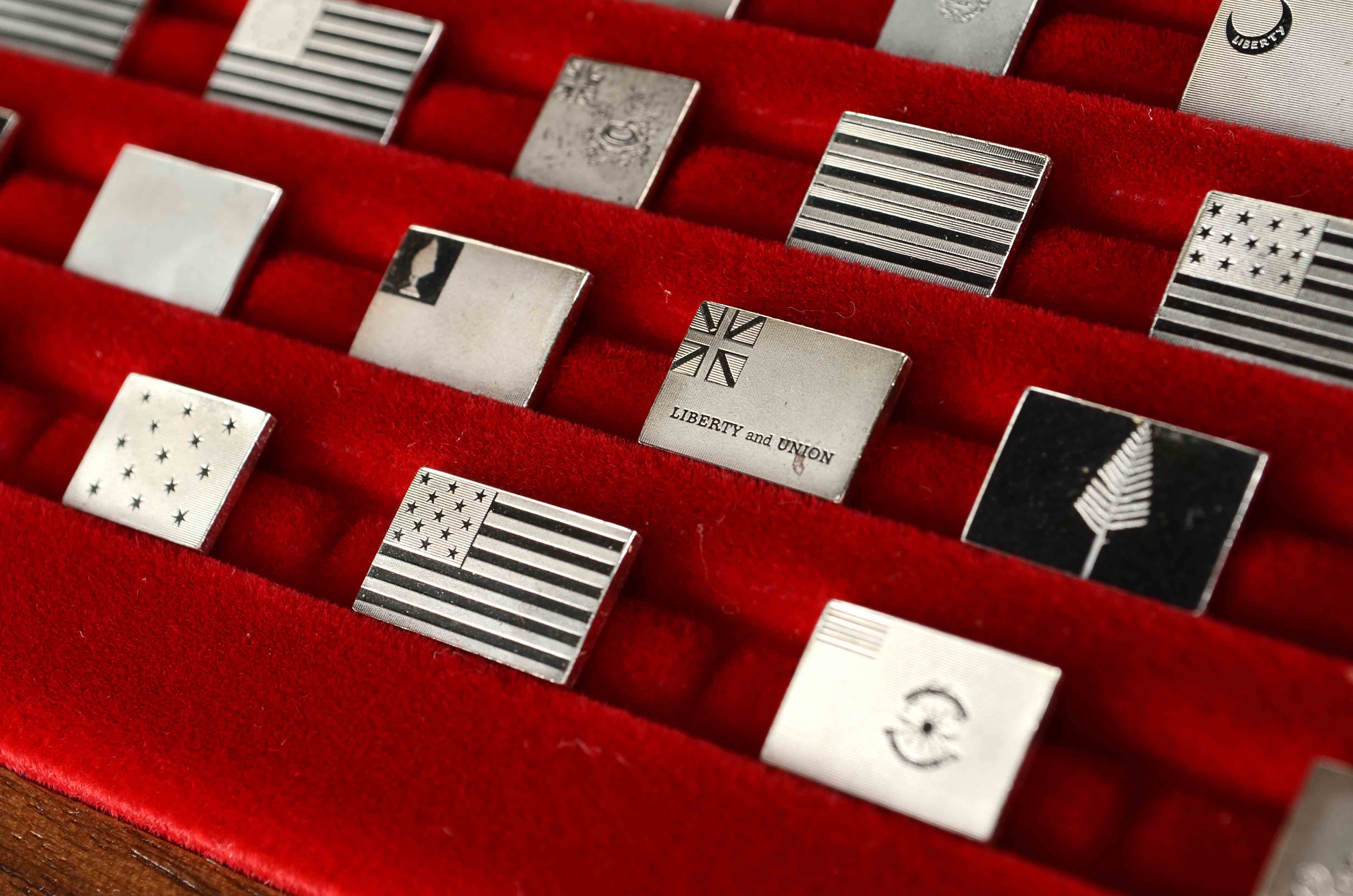 Sterling Silver Revolutionary Flag Replica Display