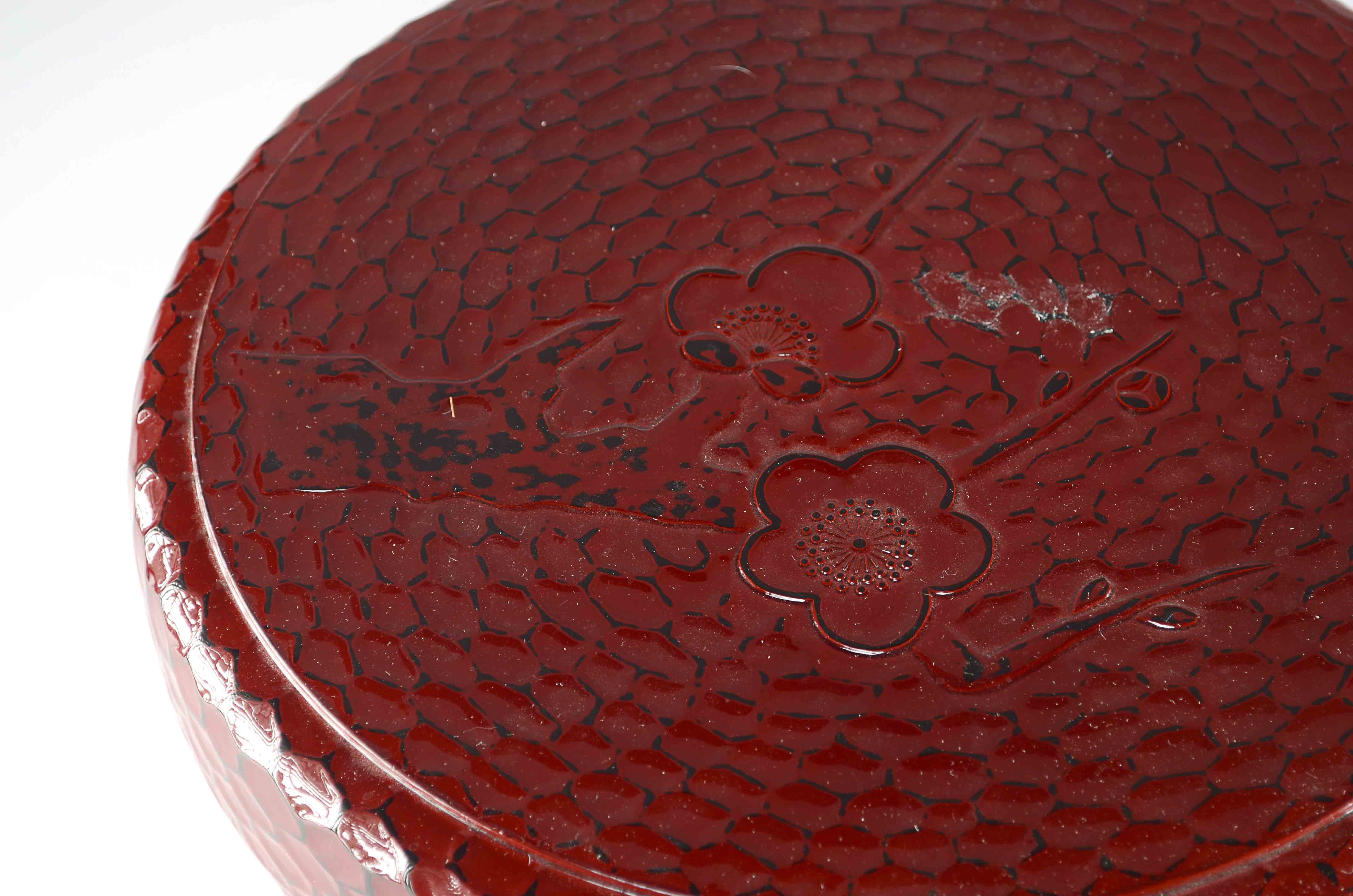 Chinoiserie Lacquer Ware Covered Bowl 