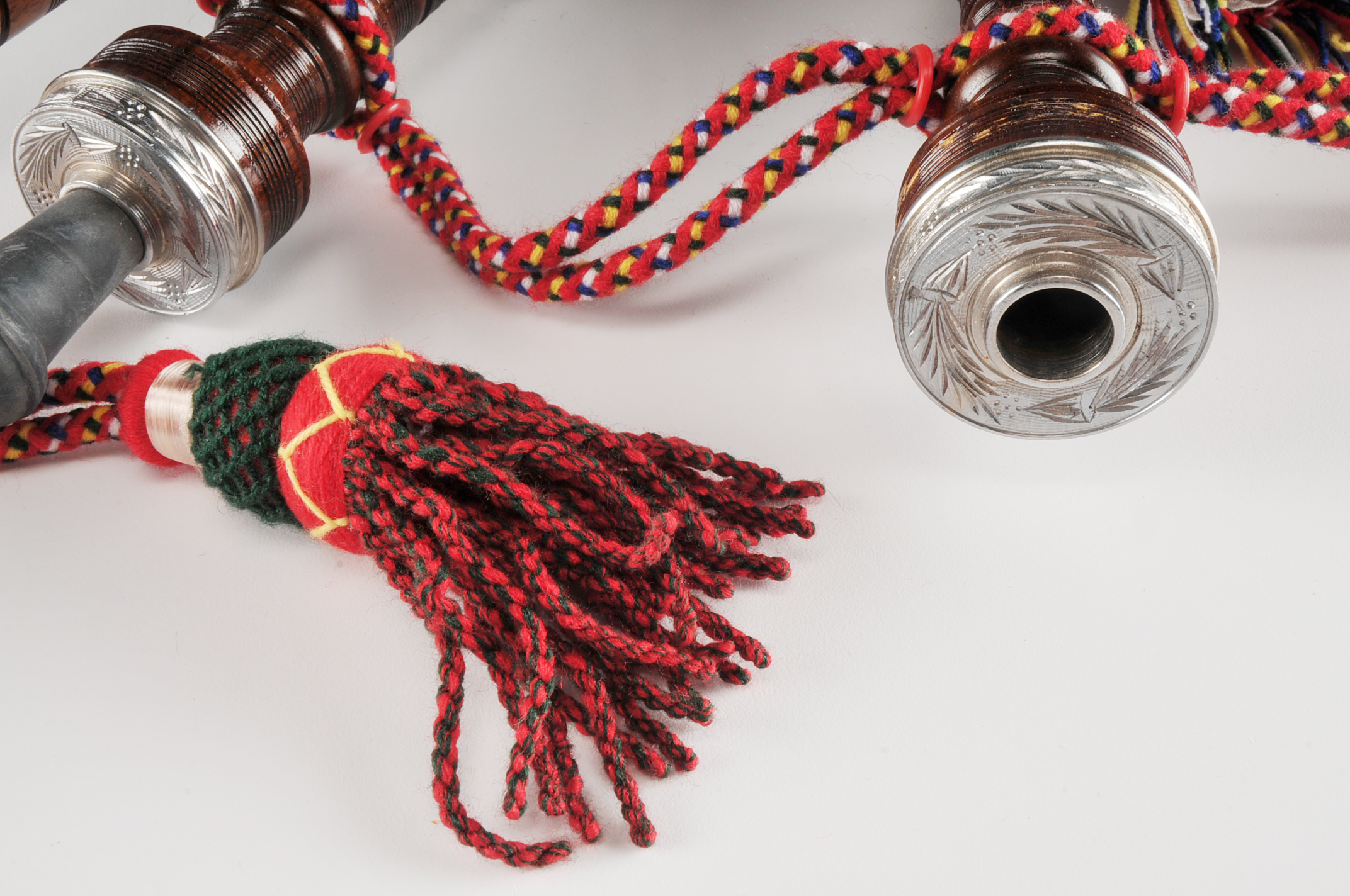 Set of Bagpipes with Stewart Tartan Cover