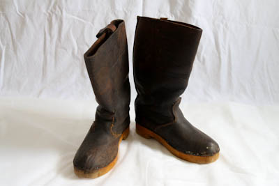 Vintage Wood Sole Boots
