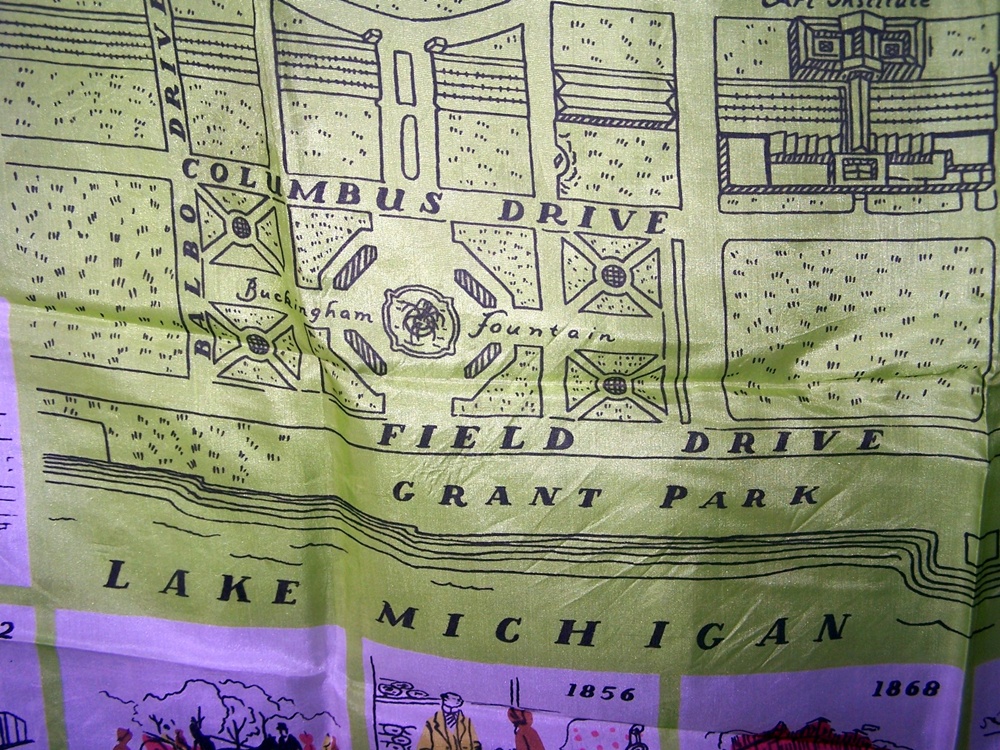 Vintage Marshall Field & Co. Silk Scarf