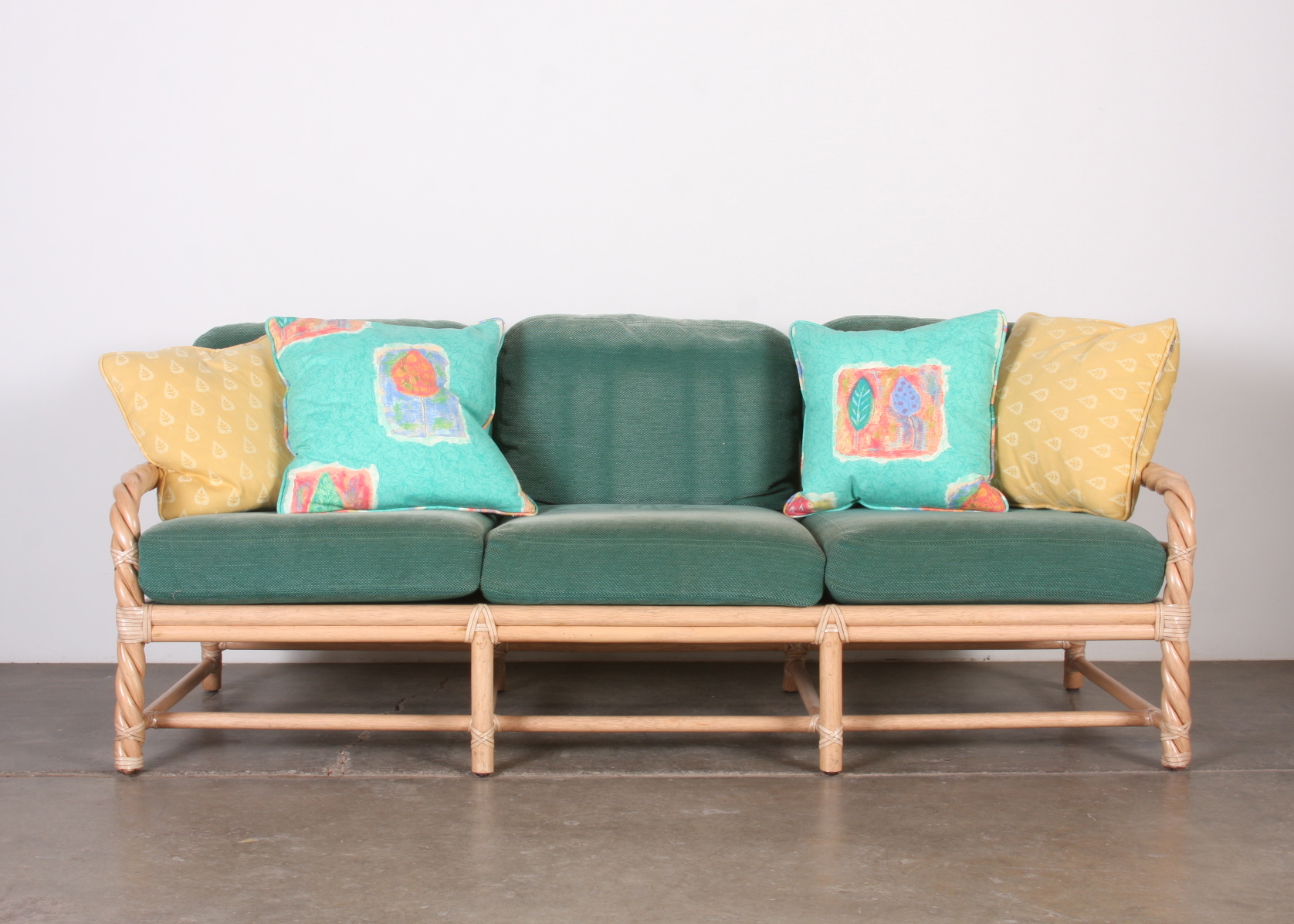 McGuire Twisted Rattan Couch