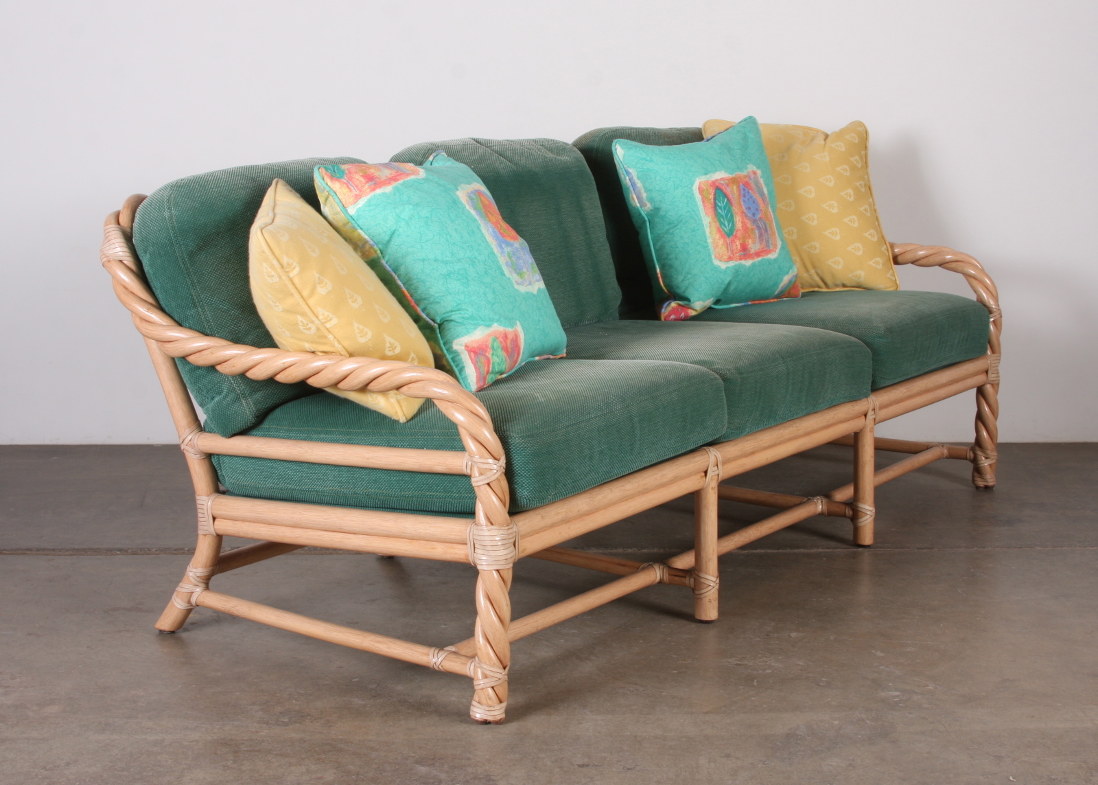 McGuire Twisted Rattan Couch