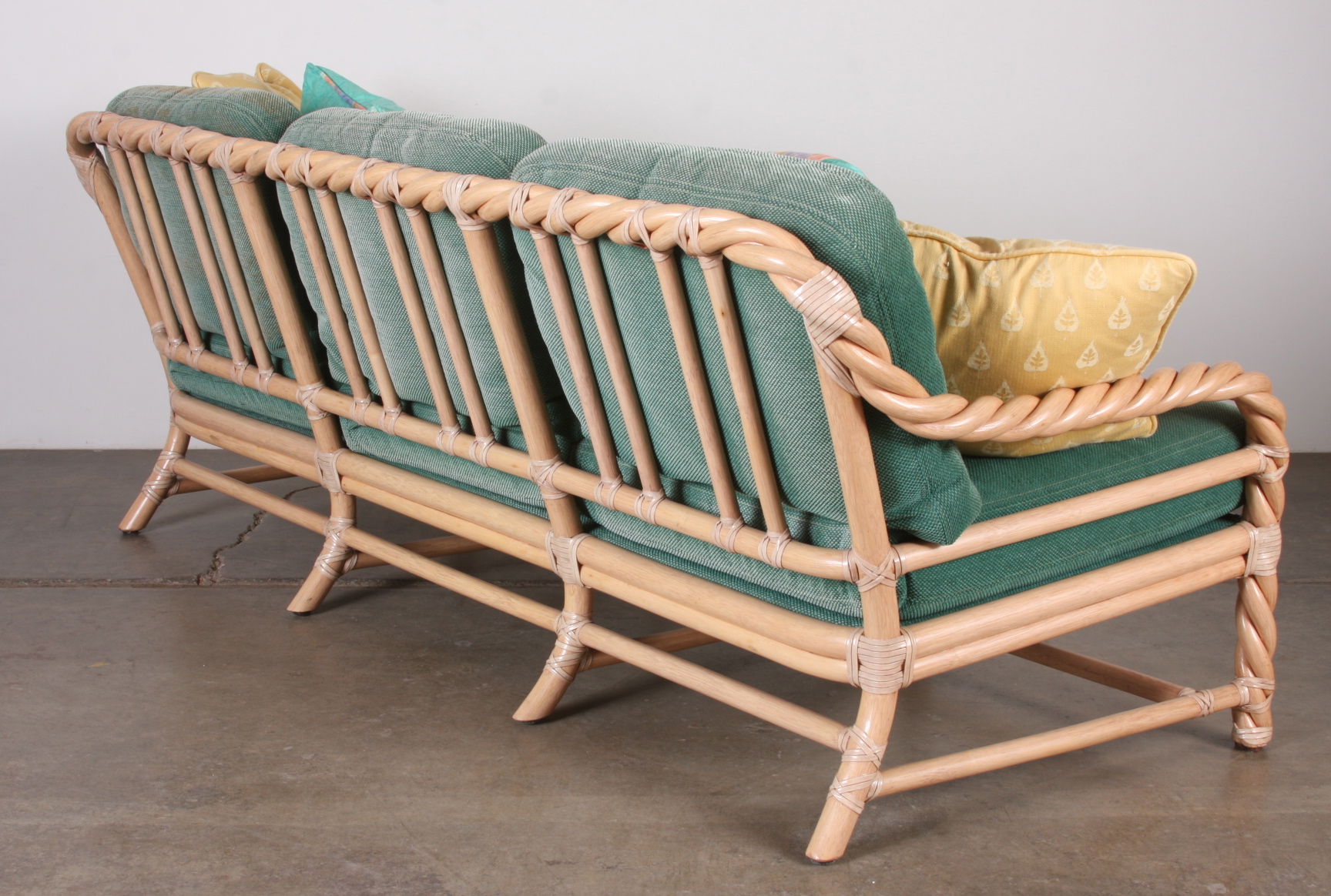 McGuire Twisted Rattan Couch
