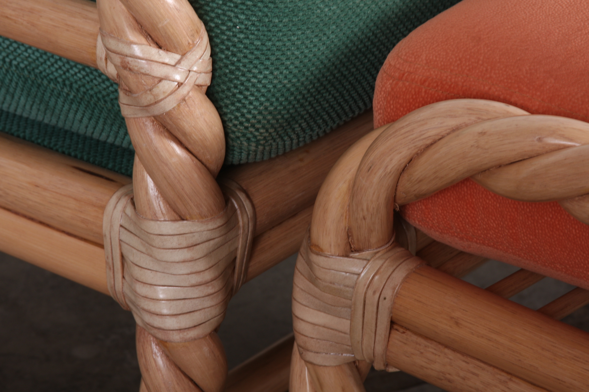 Pair of McGuire Twisted Rattan Chairs