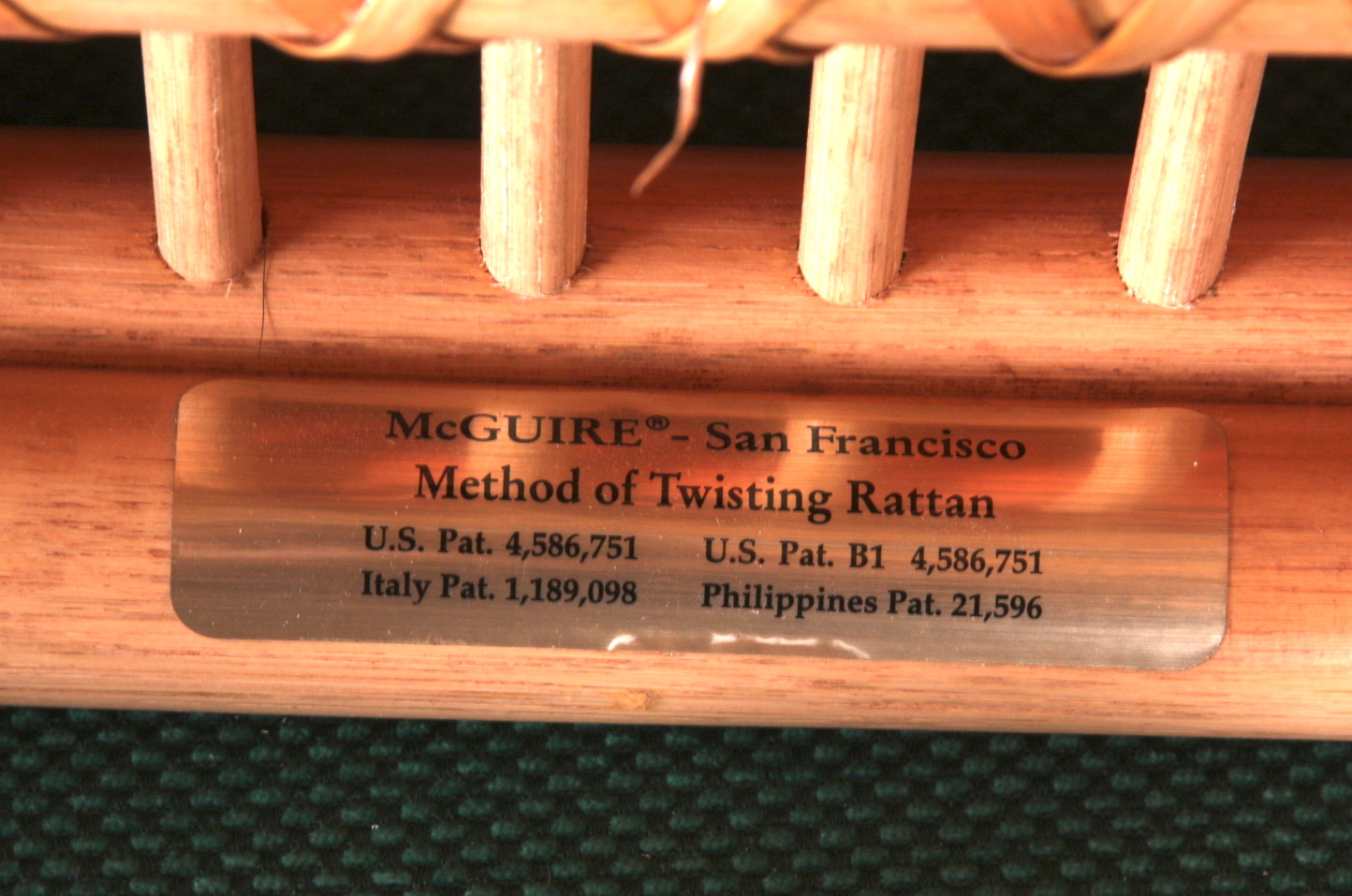 McGuire Twisted Rattan Couch