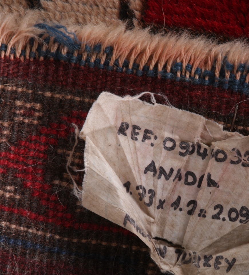 Rich Blue & Red Tribal Design Area Rug