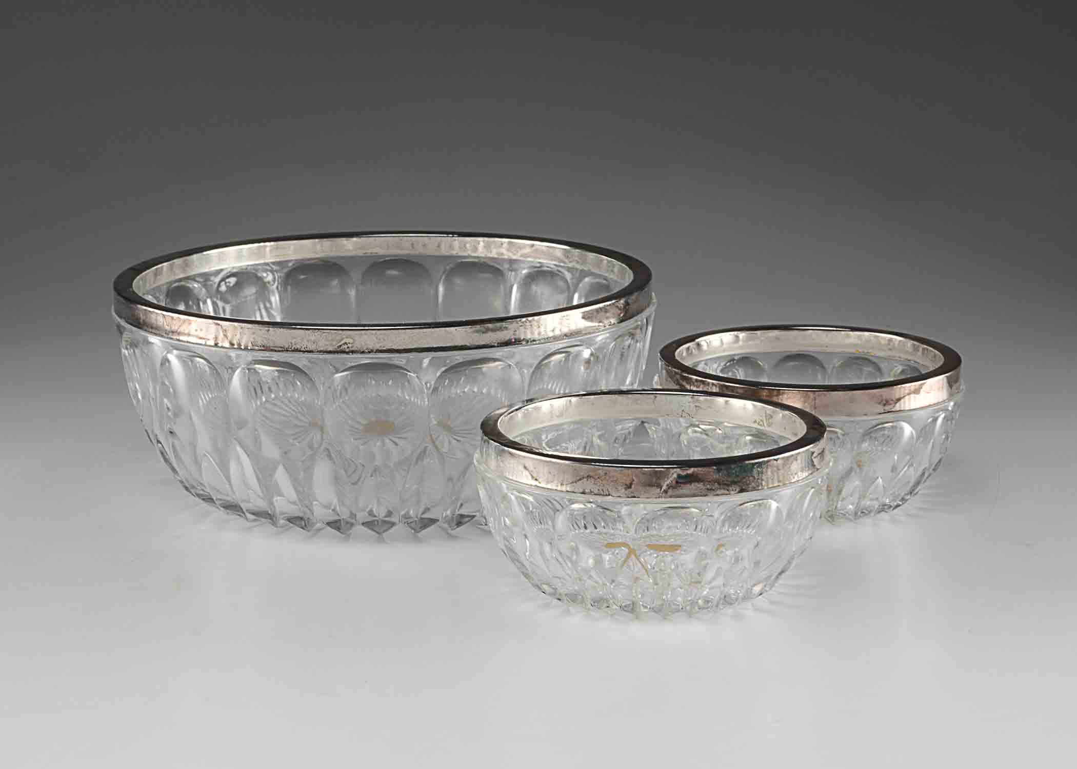 A Trio of West Germany Lead Crystal Bowls