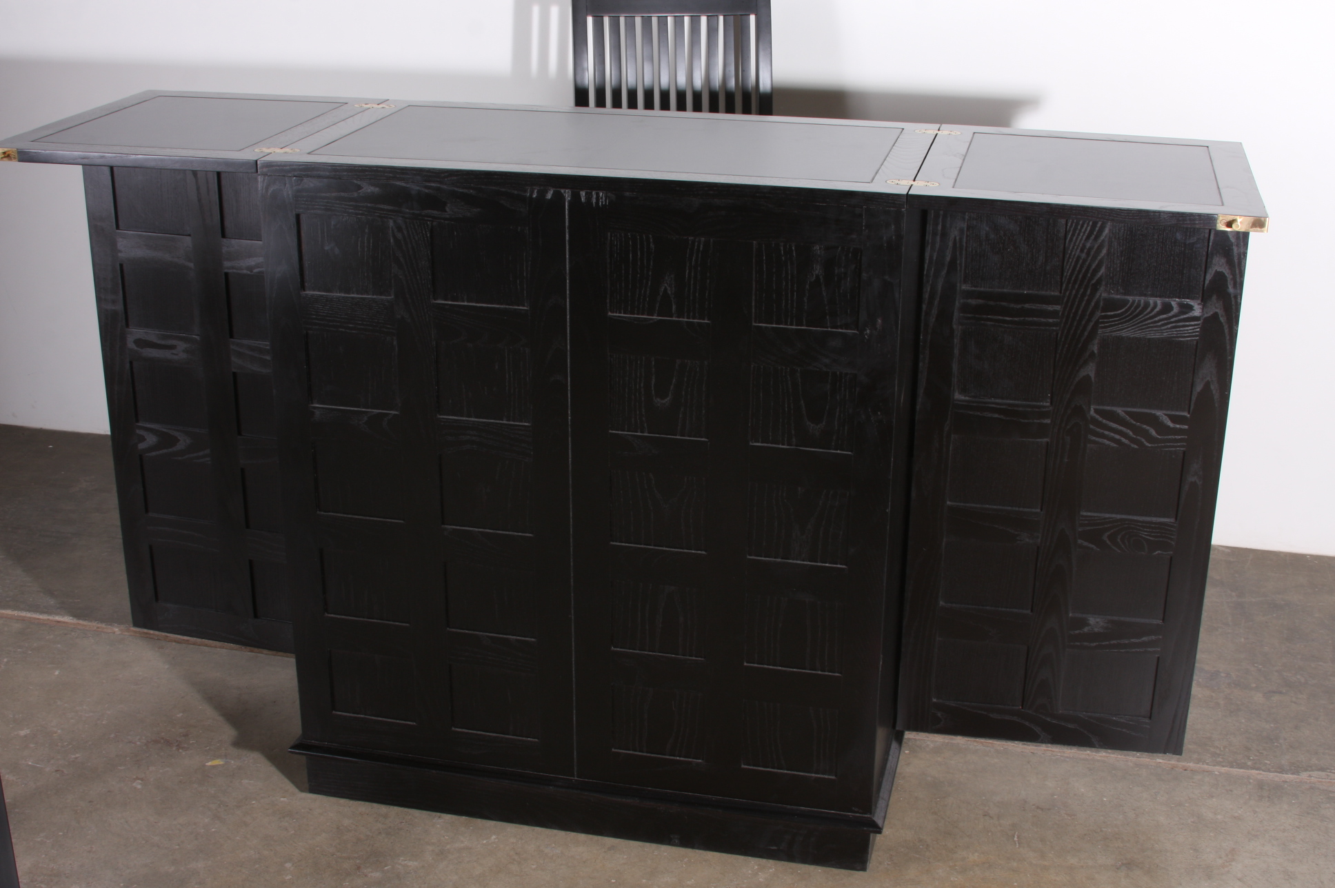 Crate and Barrel Mobile Folding Bar and Four Chairs