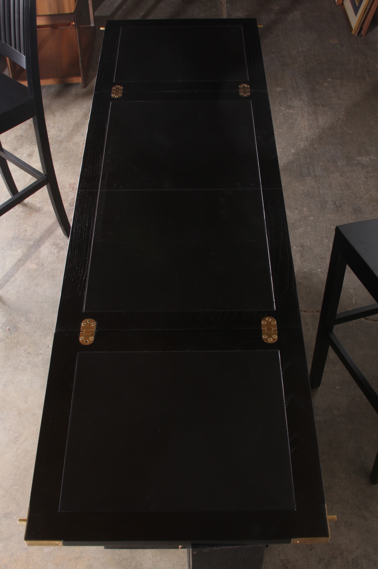 Crate and Barrel Mobile Folding Bar and Four Chairs