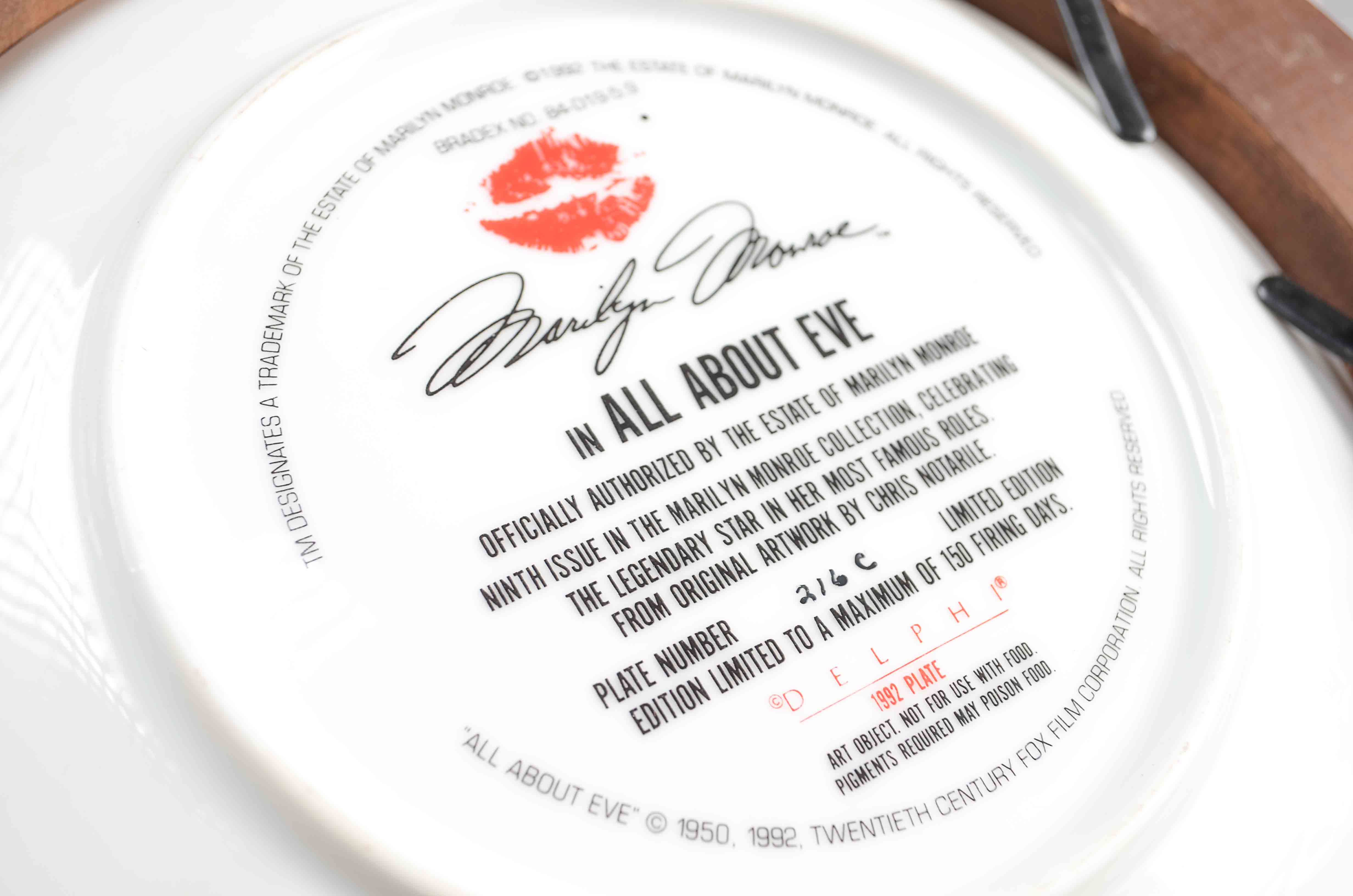 Marilyn Monroe Bradex Commemorative Plates 