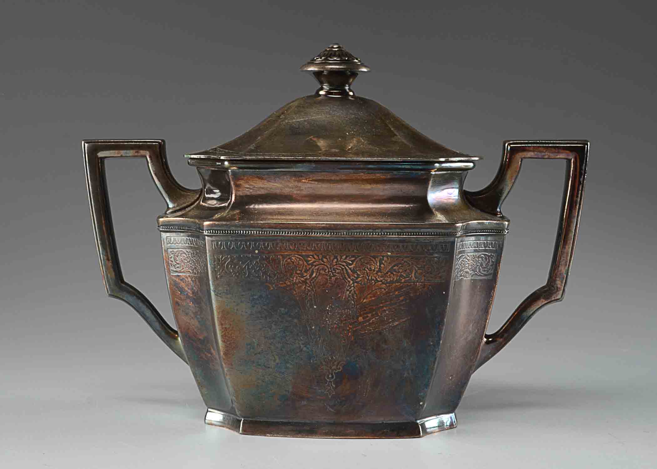 Ancestral Pattern Rogers Bros Silver Plate Cream and Sugar